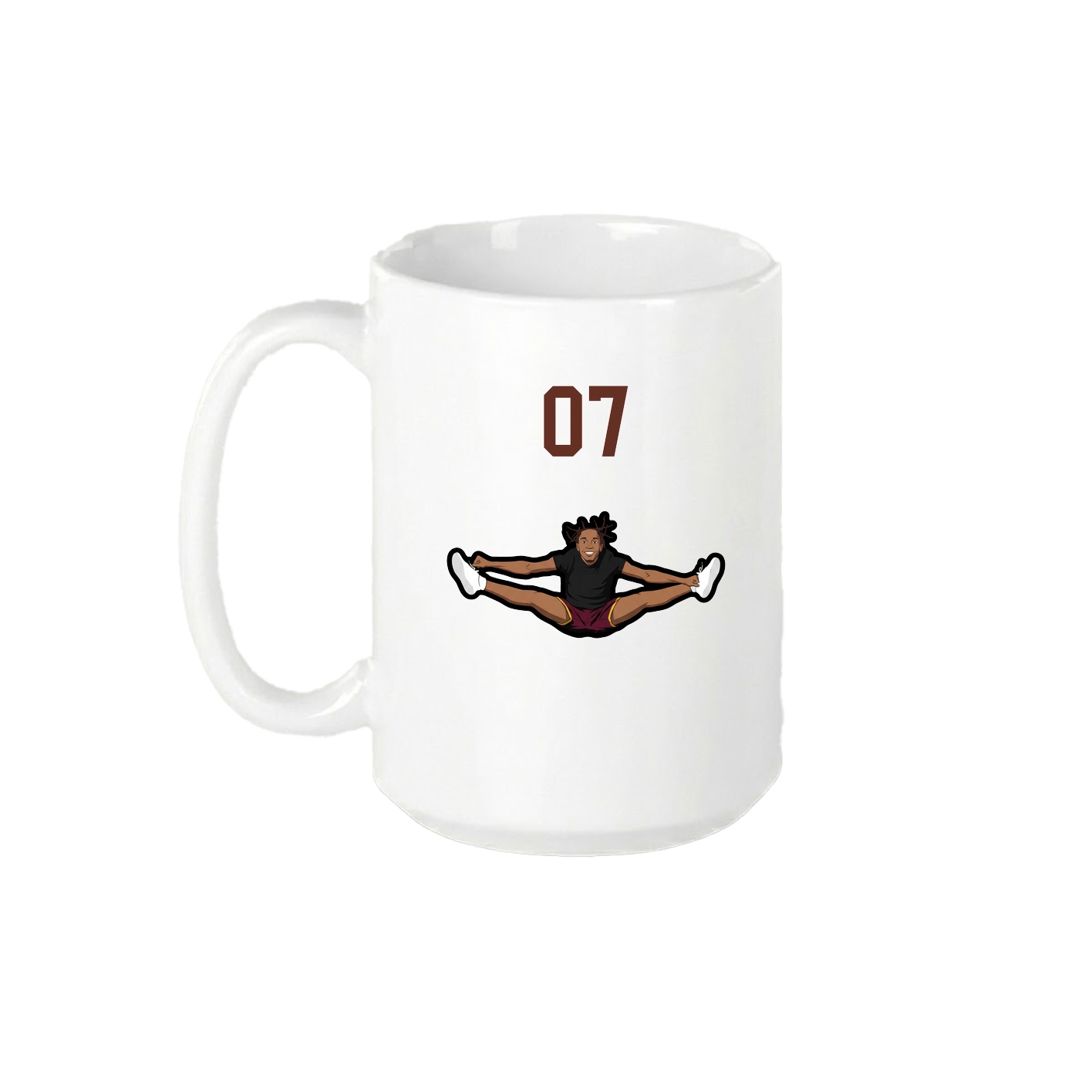 15oz Coffee Mug — Number Top in White