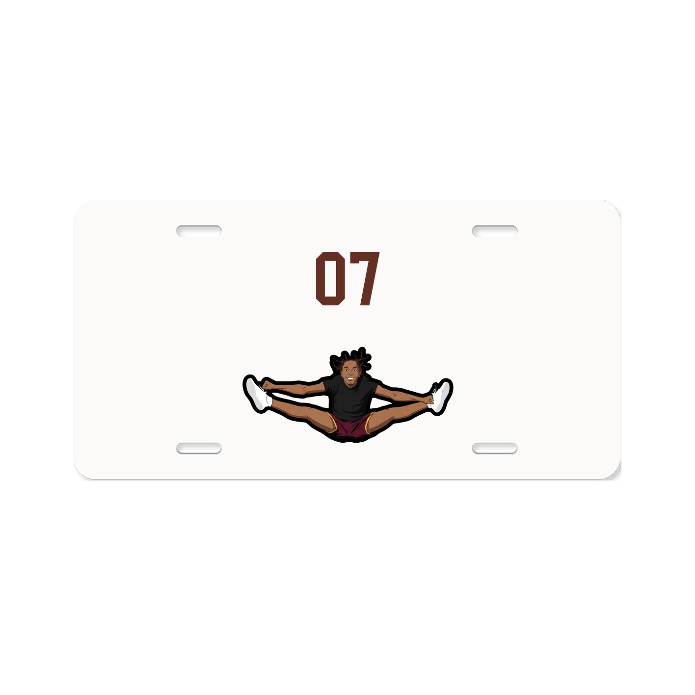 License Plate — Number Top in Classic