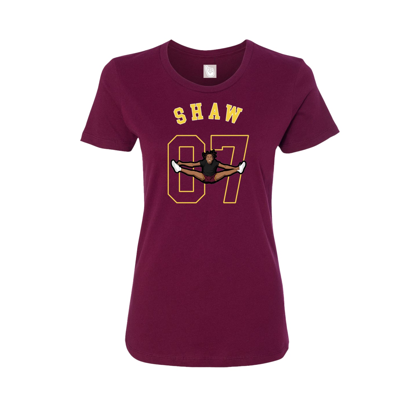 Fitted Women's Tee — Shirsey Arch in Maroon