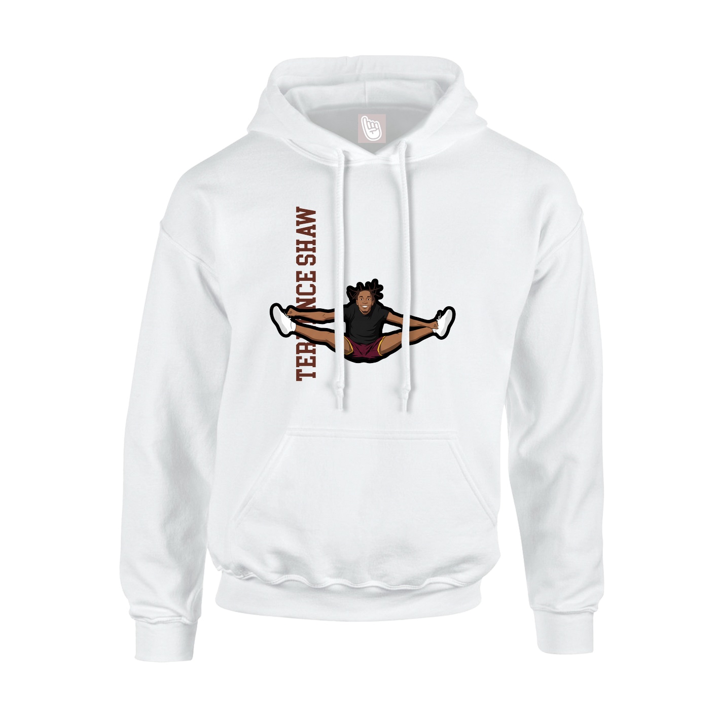 Hoodie — Name Vertical in White