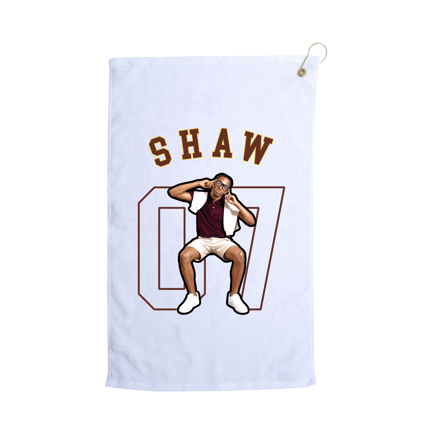 Golf Towel — Shirsey Arch in White