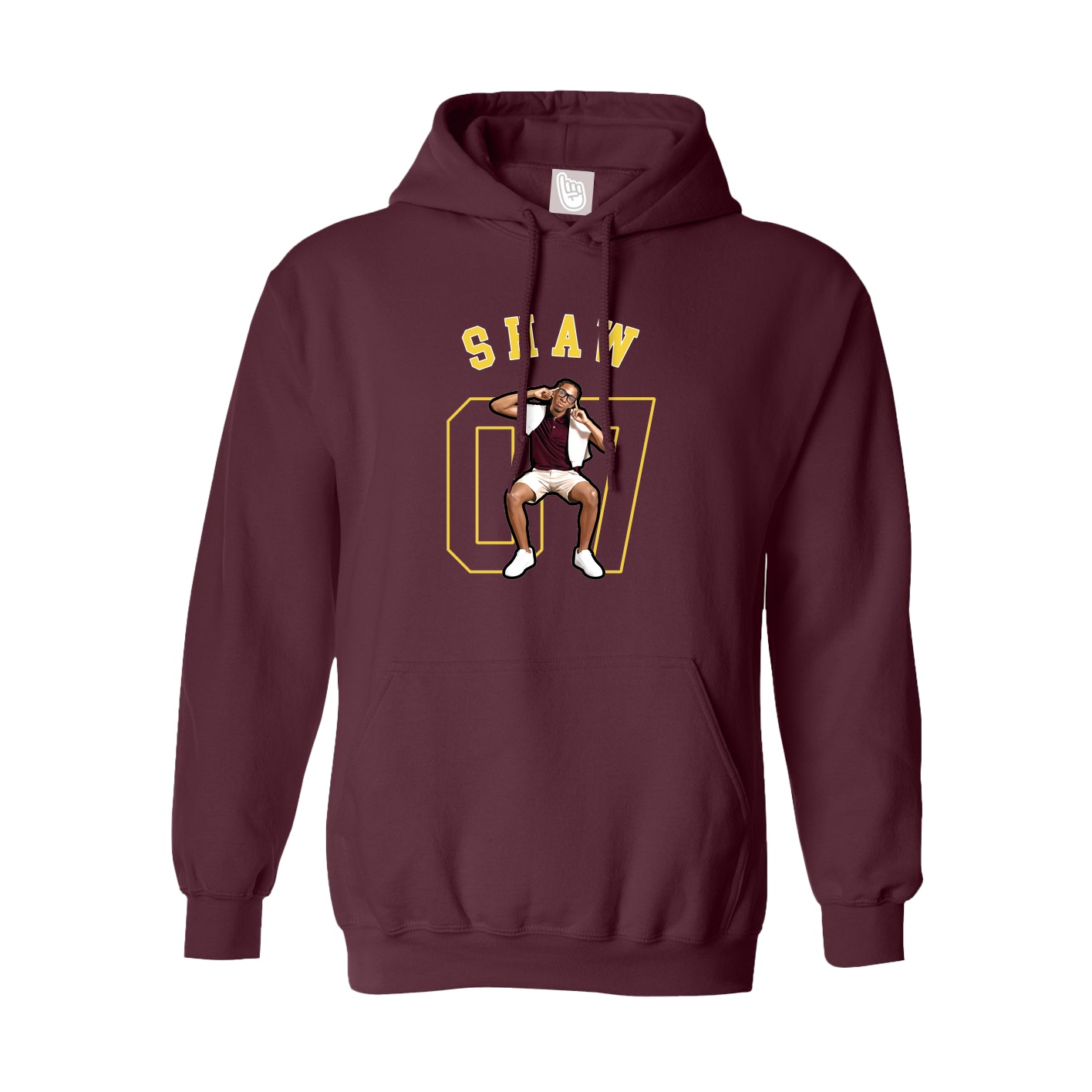 Youth Hoodie — Shirsey Arch in Maroon