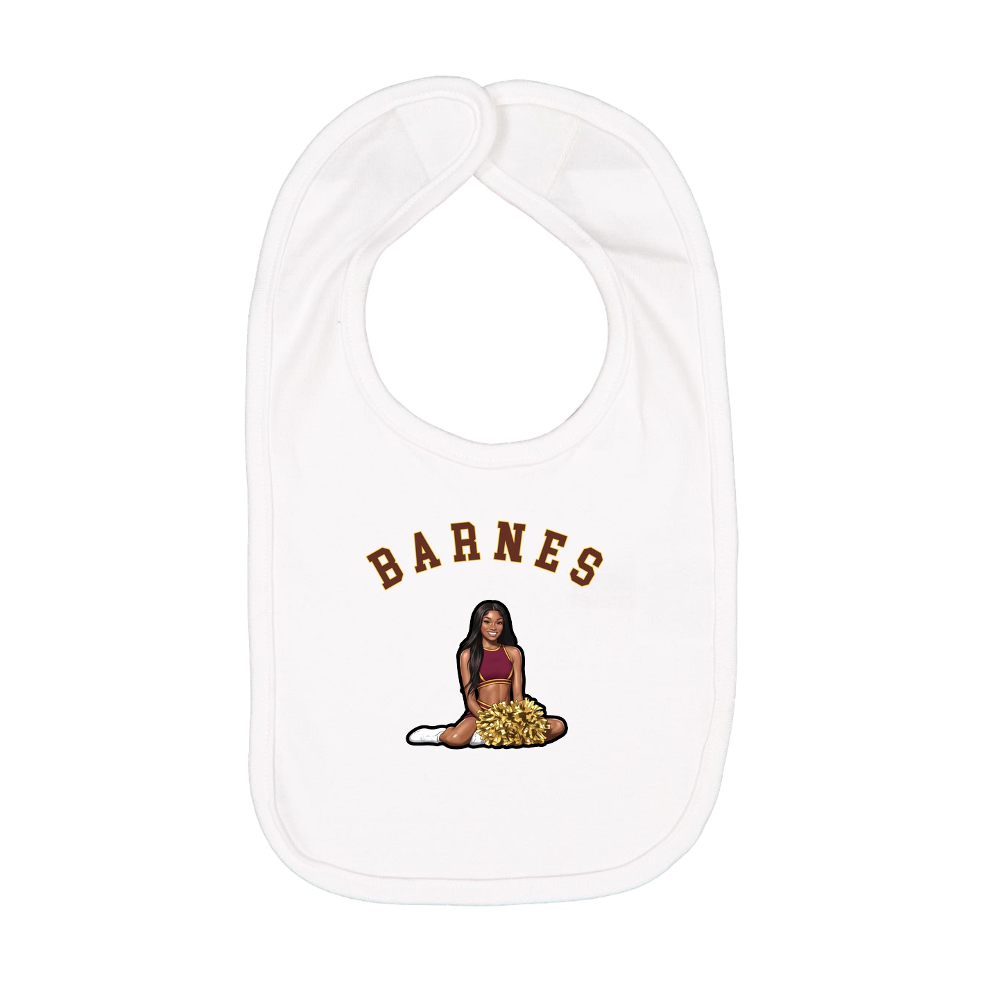 Infant Bib — Shirsey Arch in White