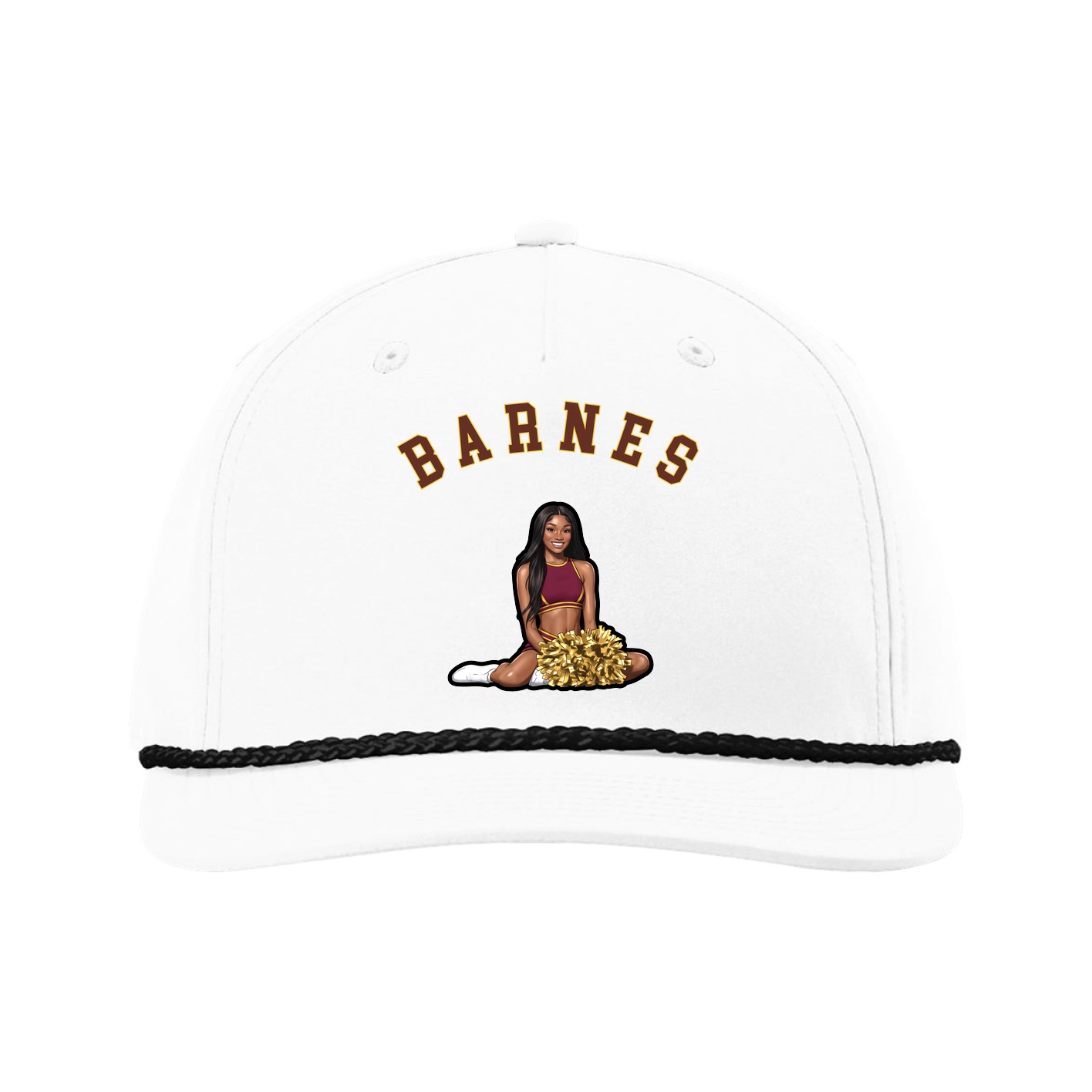Five-Panel Classic Rope Cap — Shirsey Arch in White