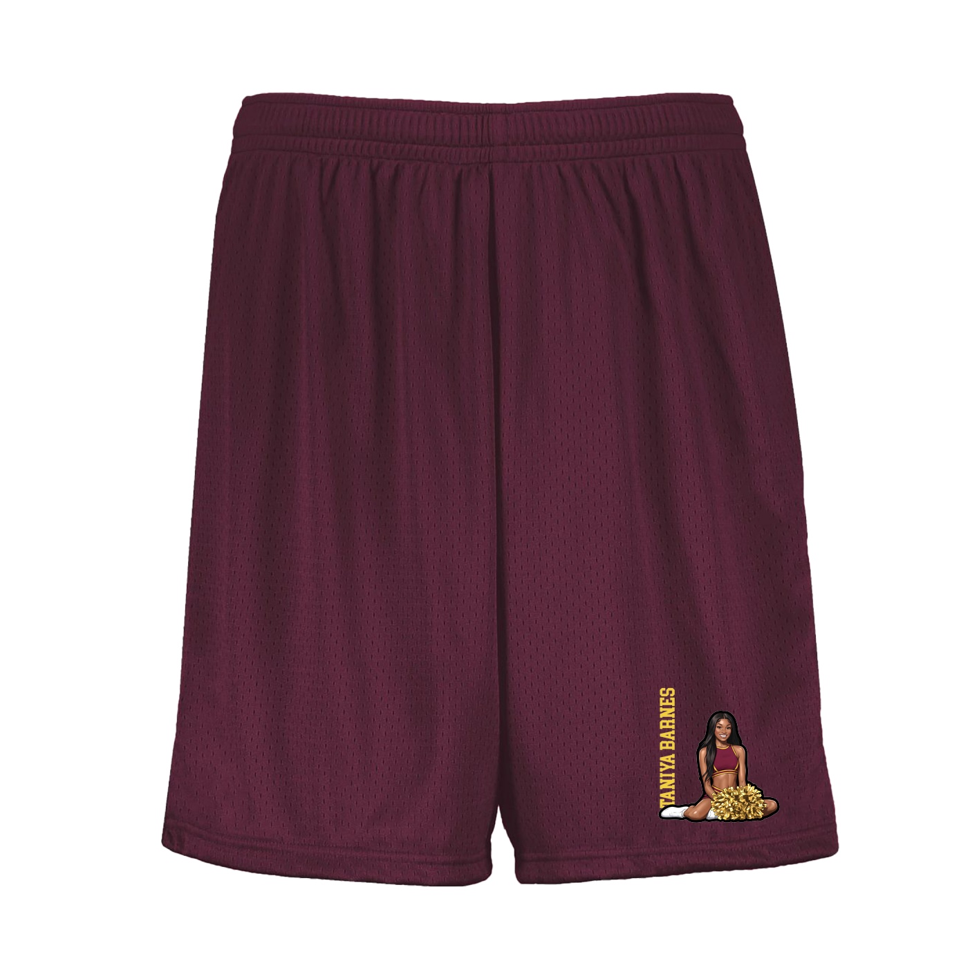 Shorts — Name Vertical in Maroon