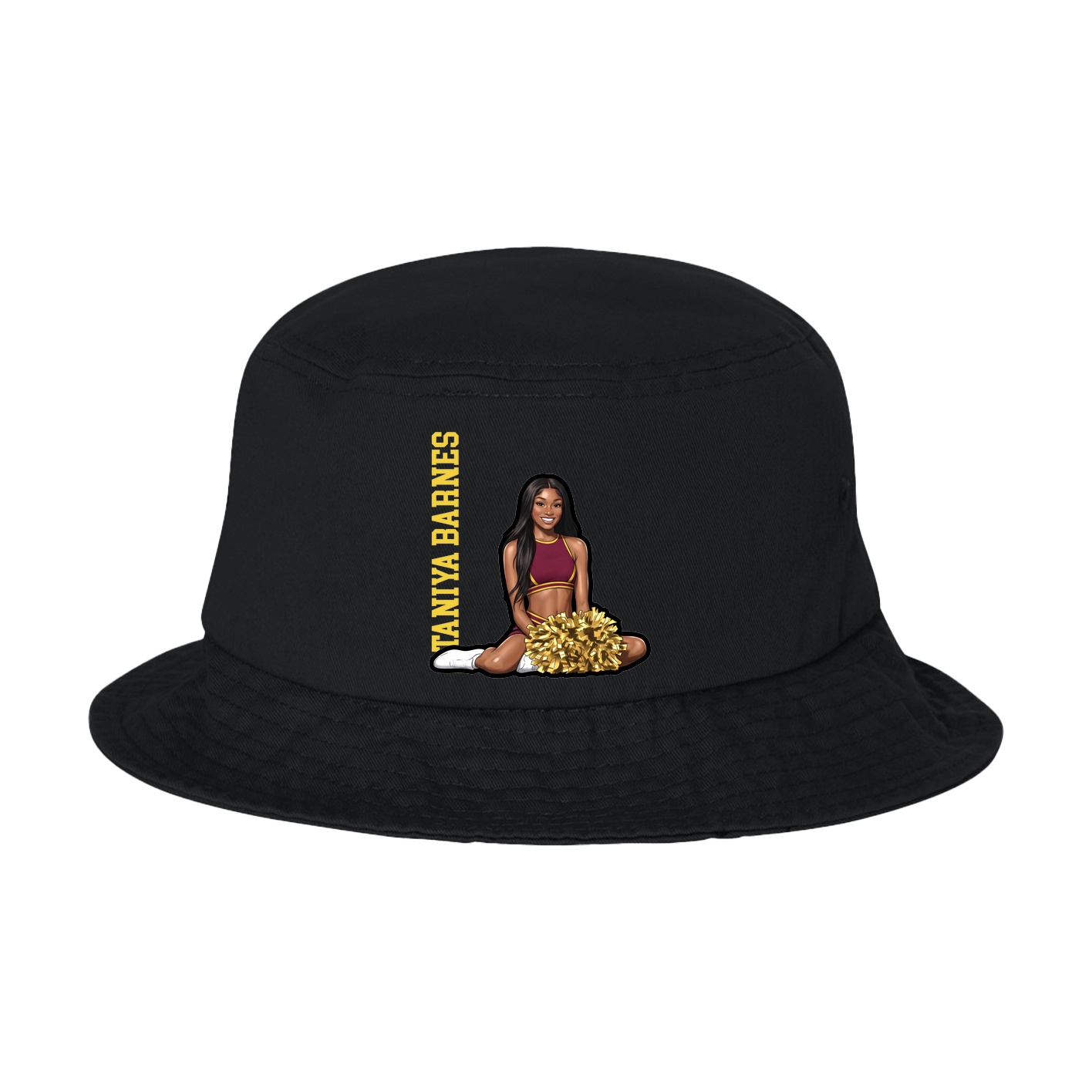 Bucket Cap — Name Vertical in Black