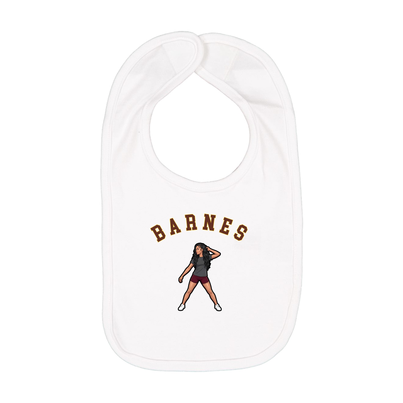 Infant Bib — Shirsey Arch in White