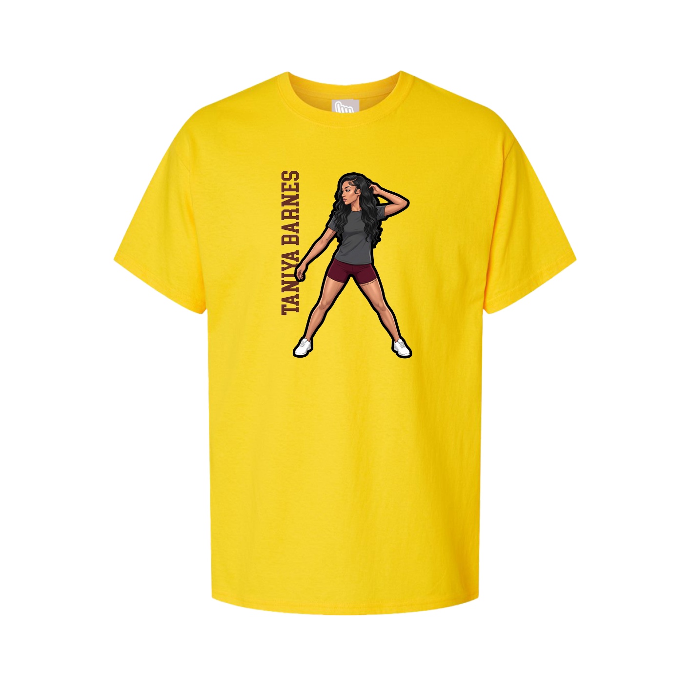 Youth Tee — Name Vertical in Gold