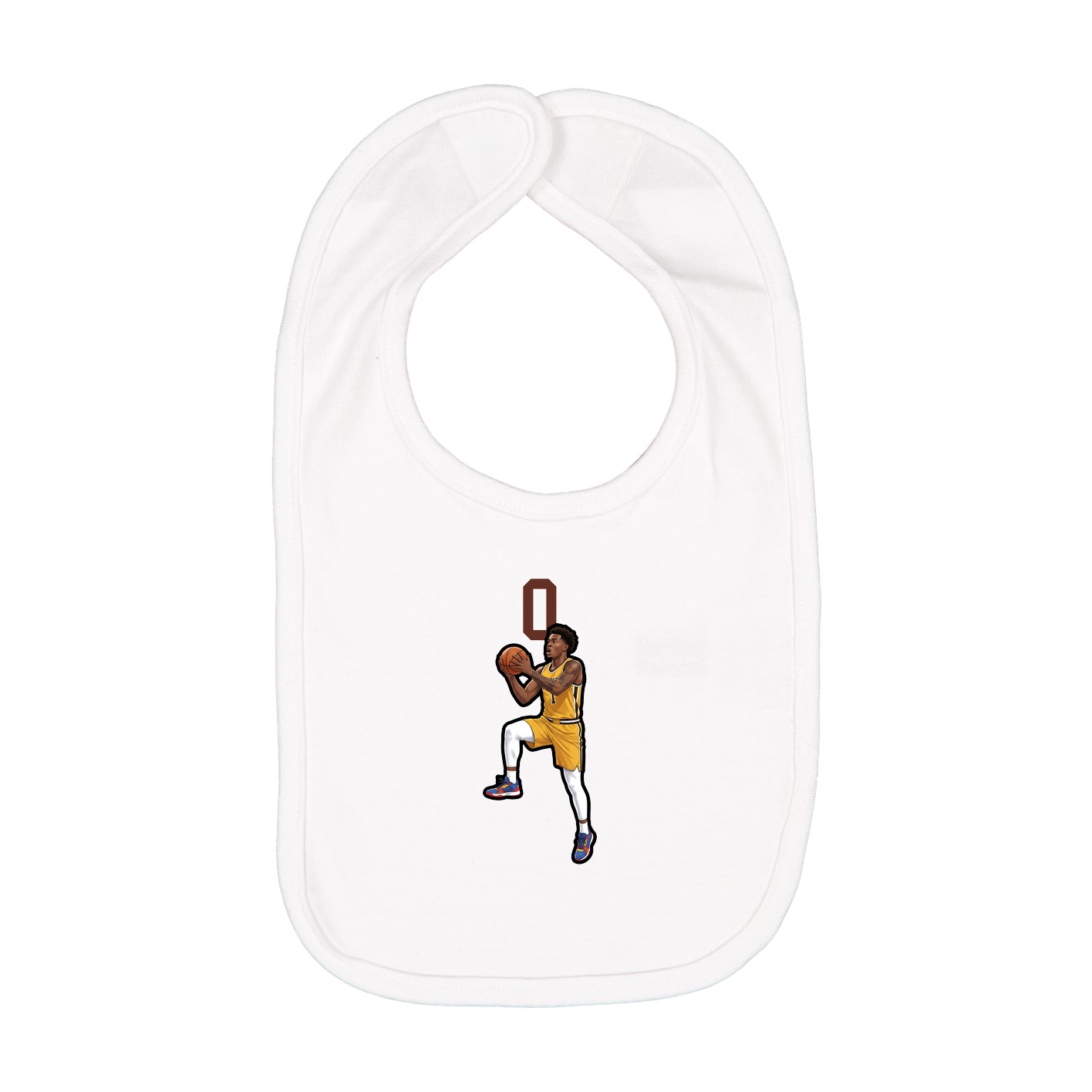 Infant Bib — Number Top in White