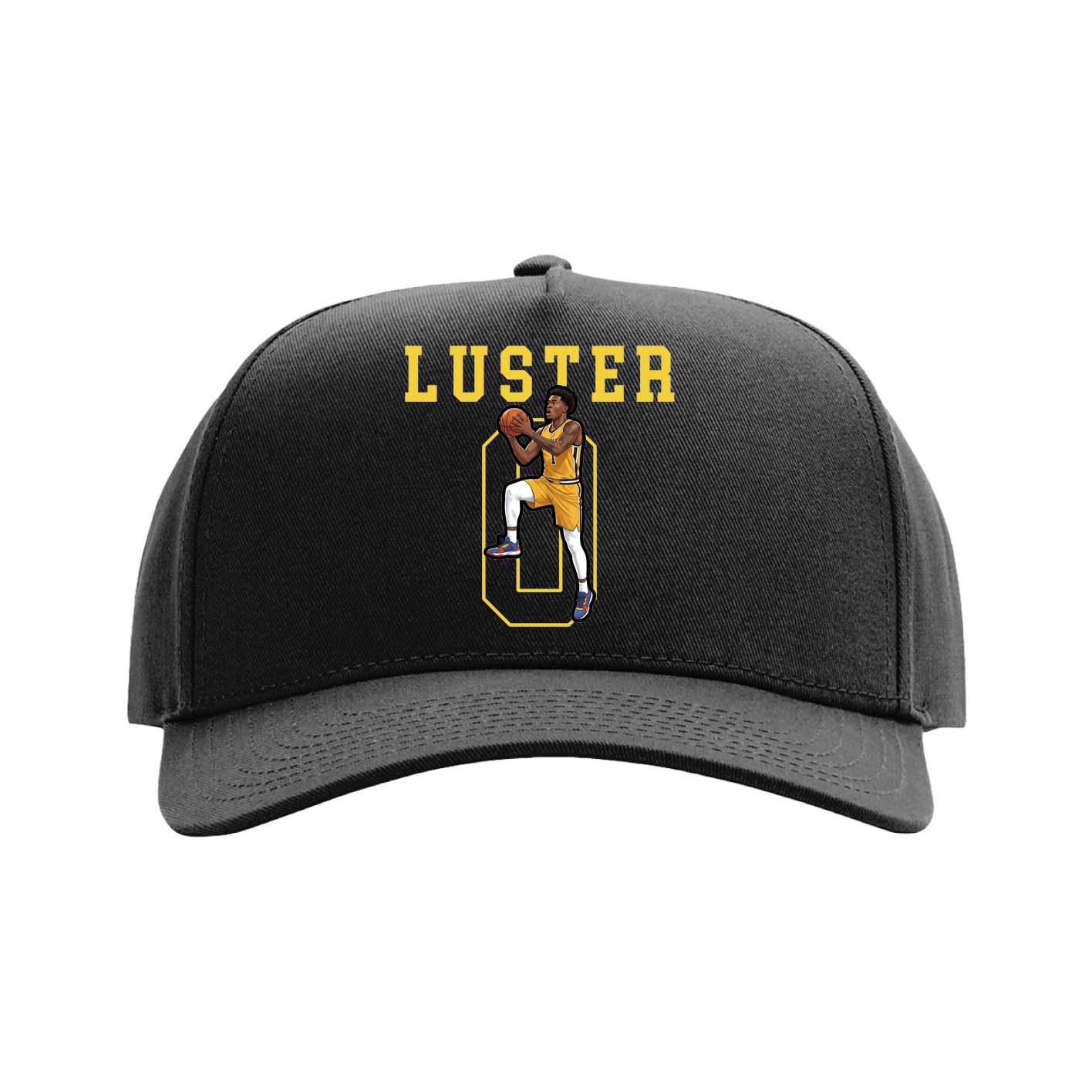 Full Fabric Five-Panel Champ Cap — Shirsey in Black