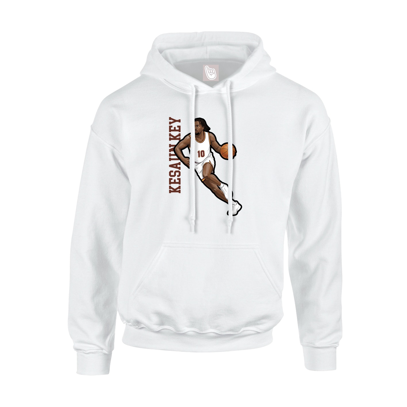 Hoodie — Name Vertical in White
