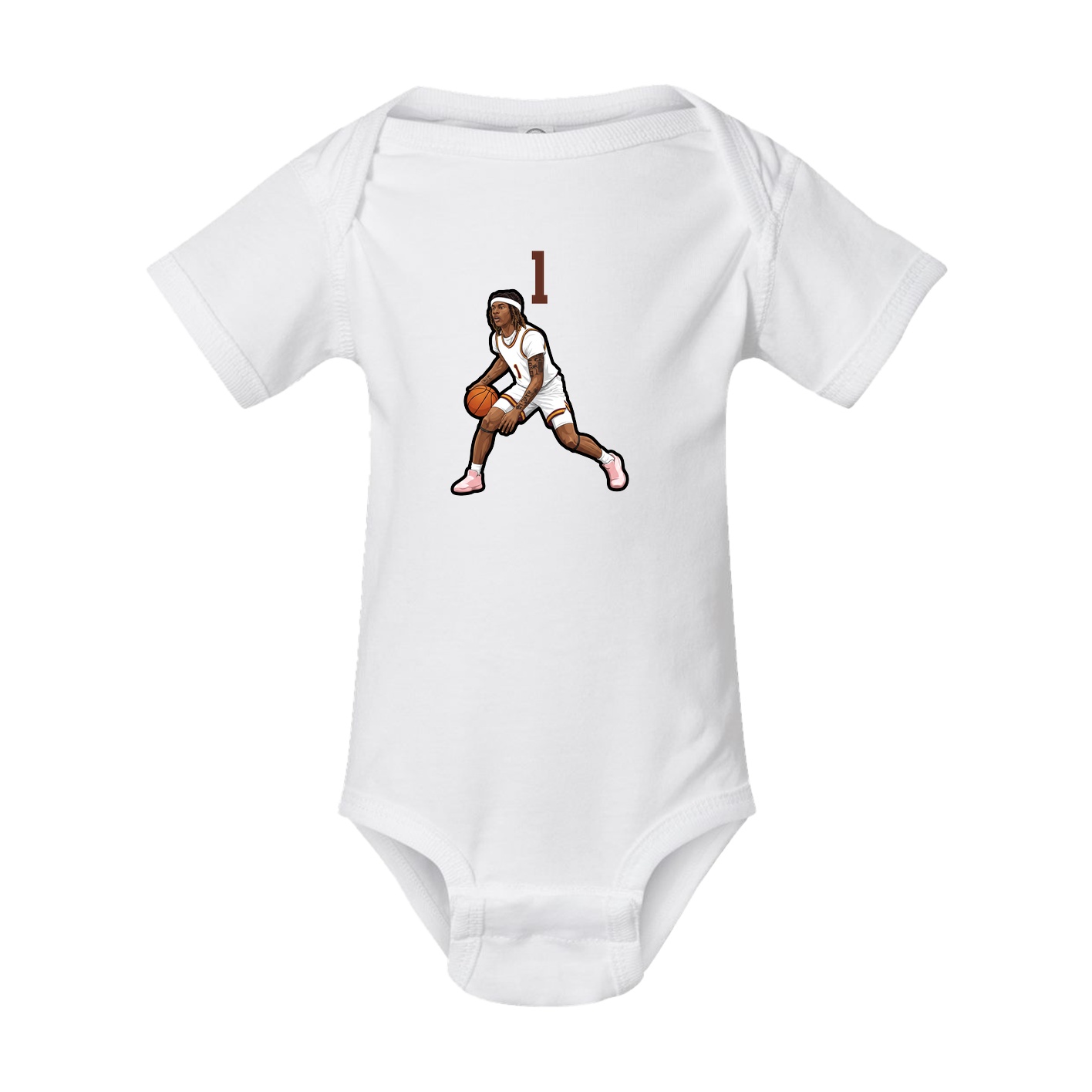 Baby Onesie — Number Top in White