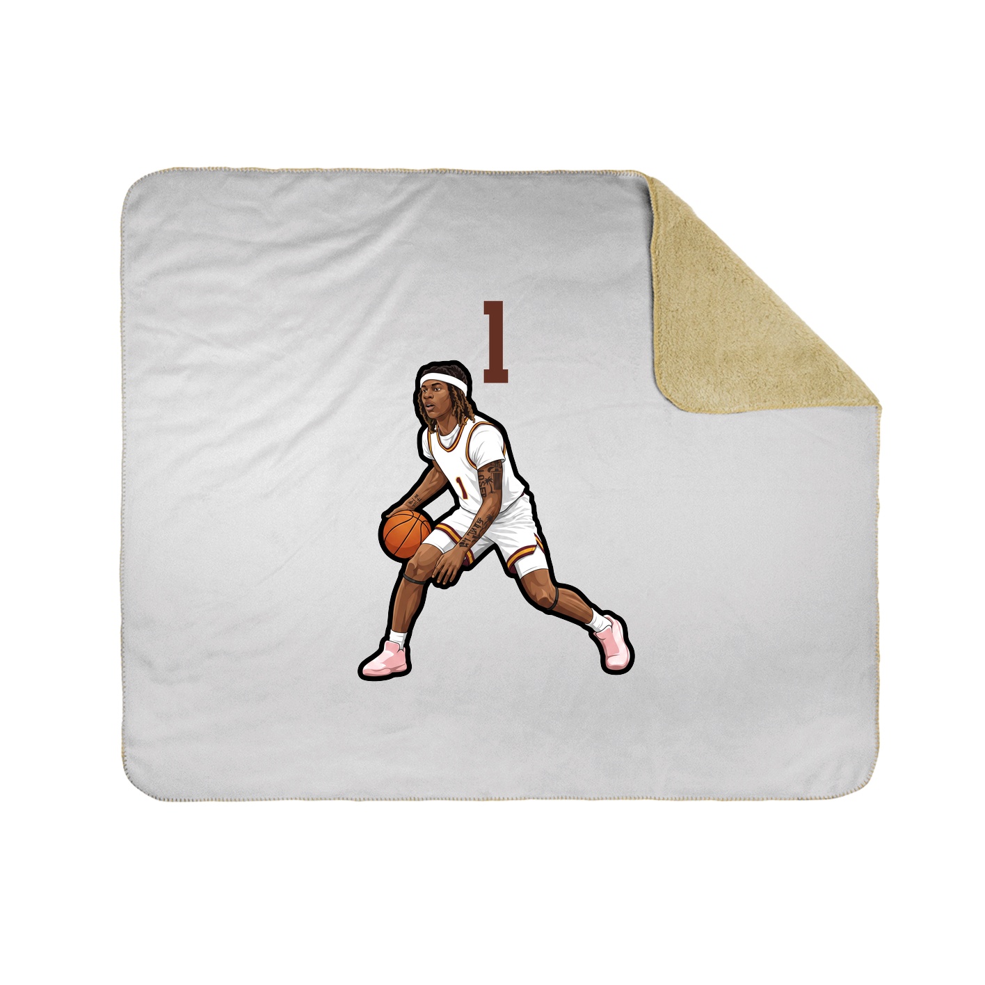 Throw Blanket — Number Top in White