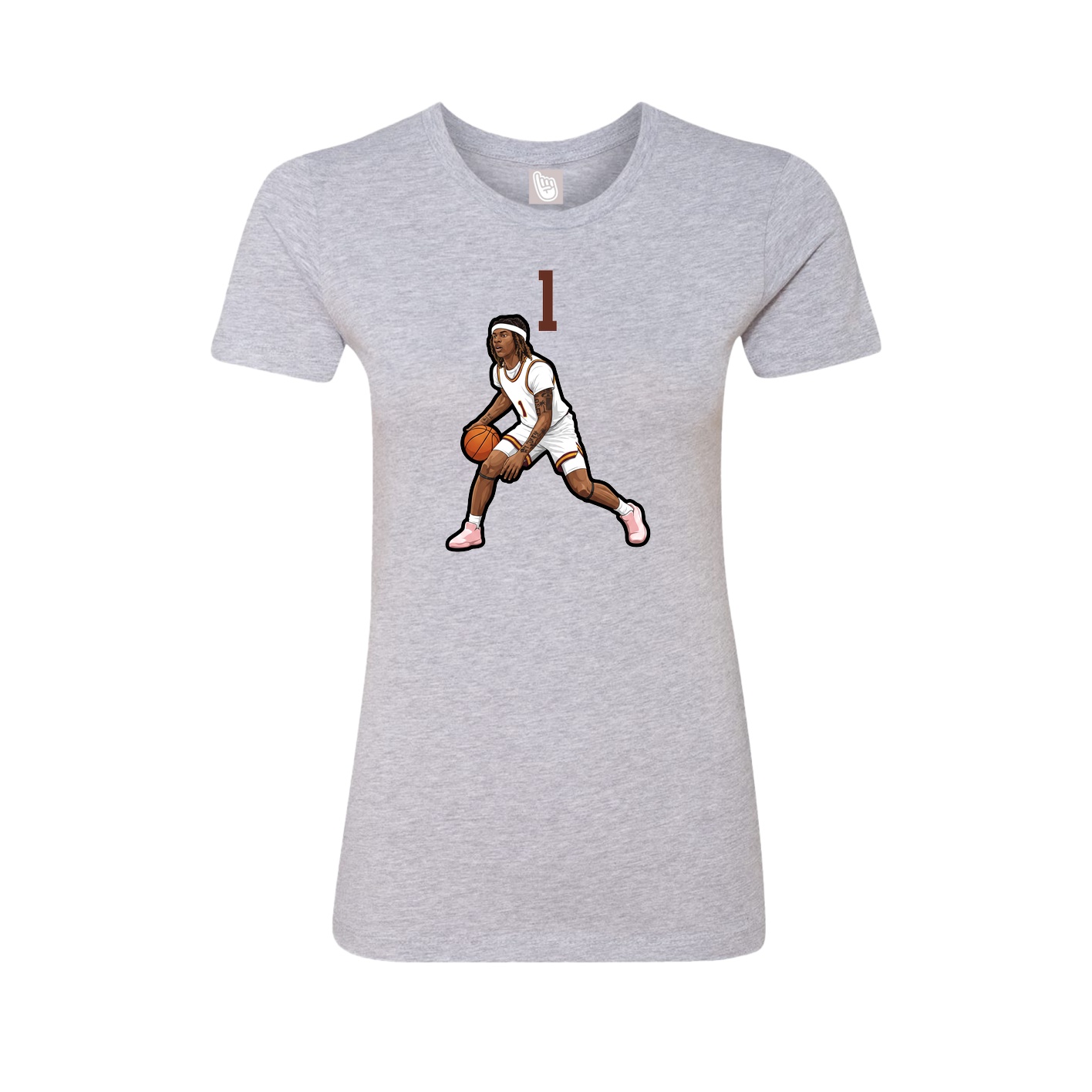 Womens Tee — Number Top in Grey
