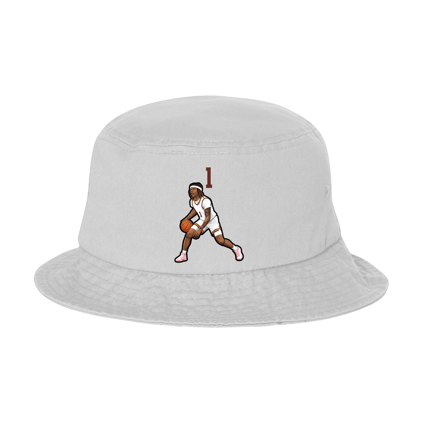 Bucket Cap — Number Top in White