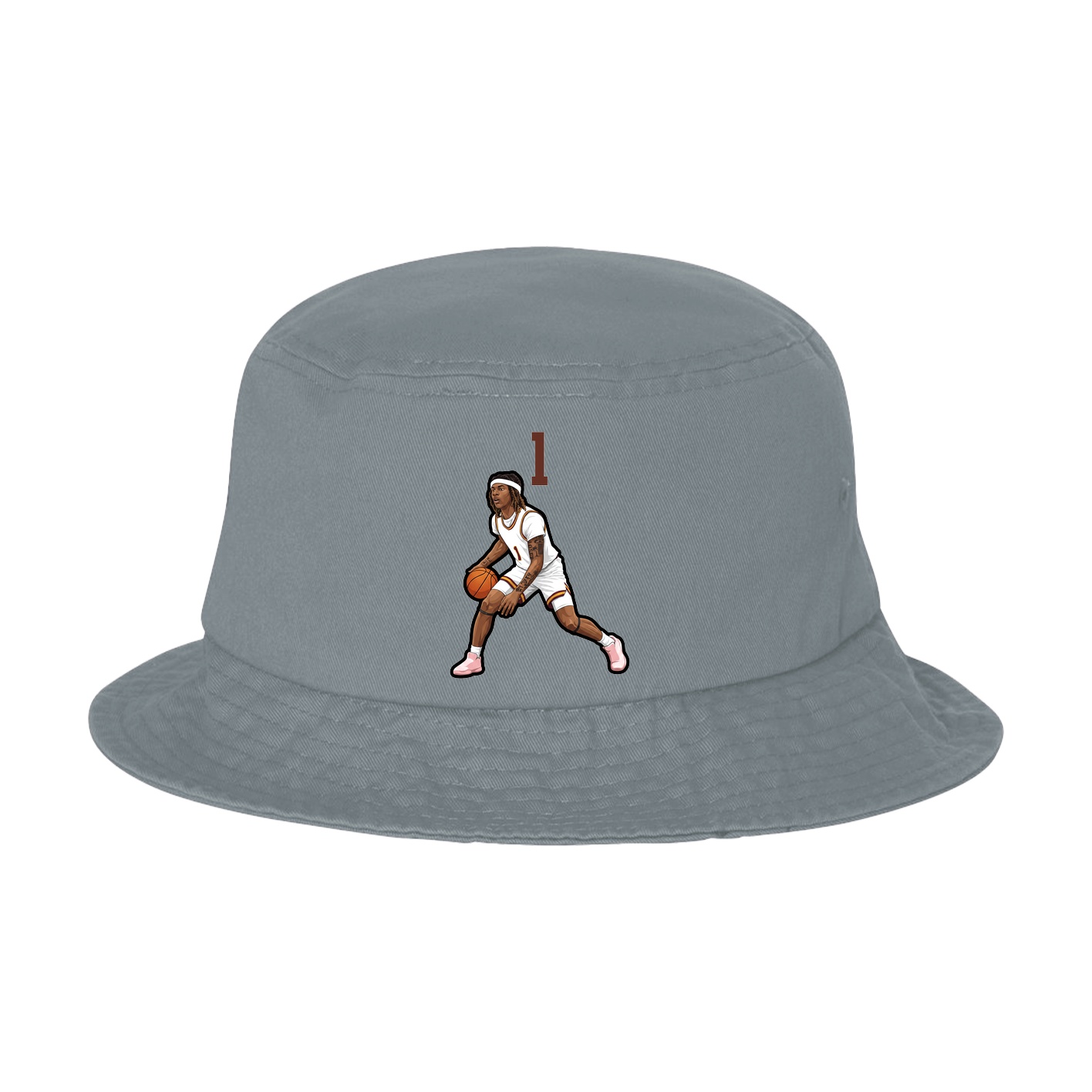 Bucket Cap — Number Top in Grey