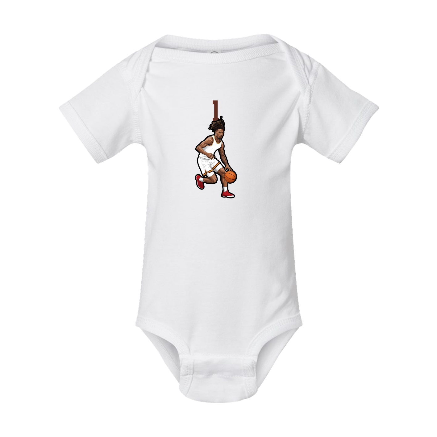 Baby Onesie — Number Top in White