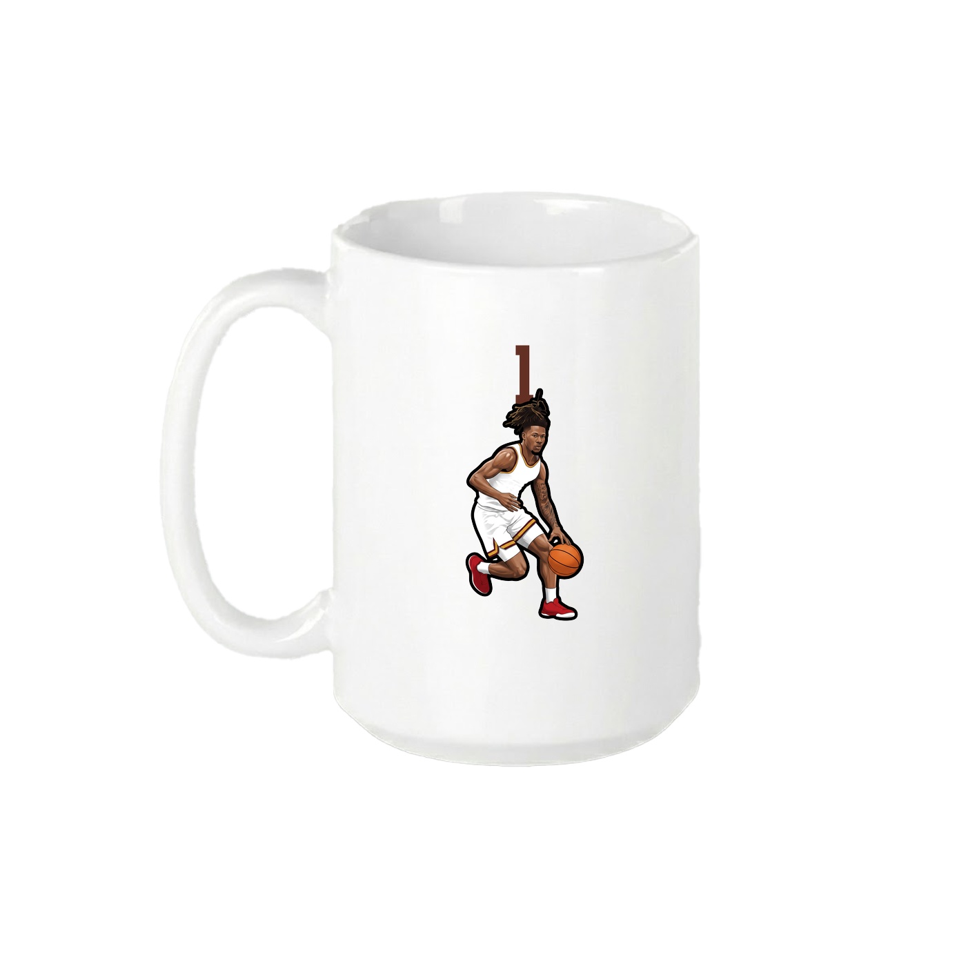 15oz Coffee Mug — Number Top in White