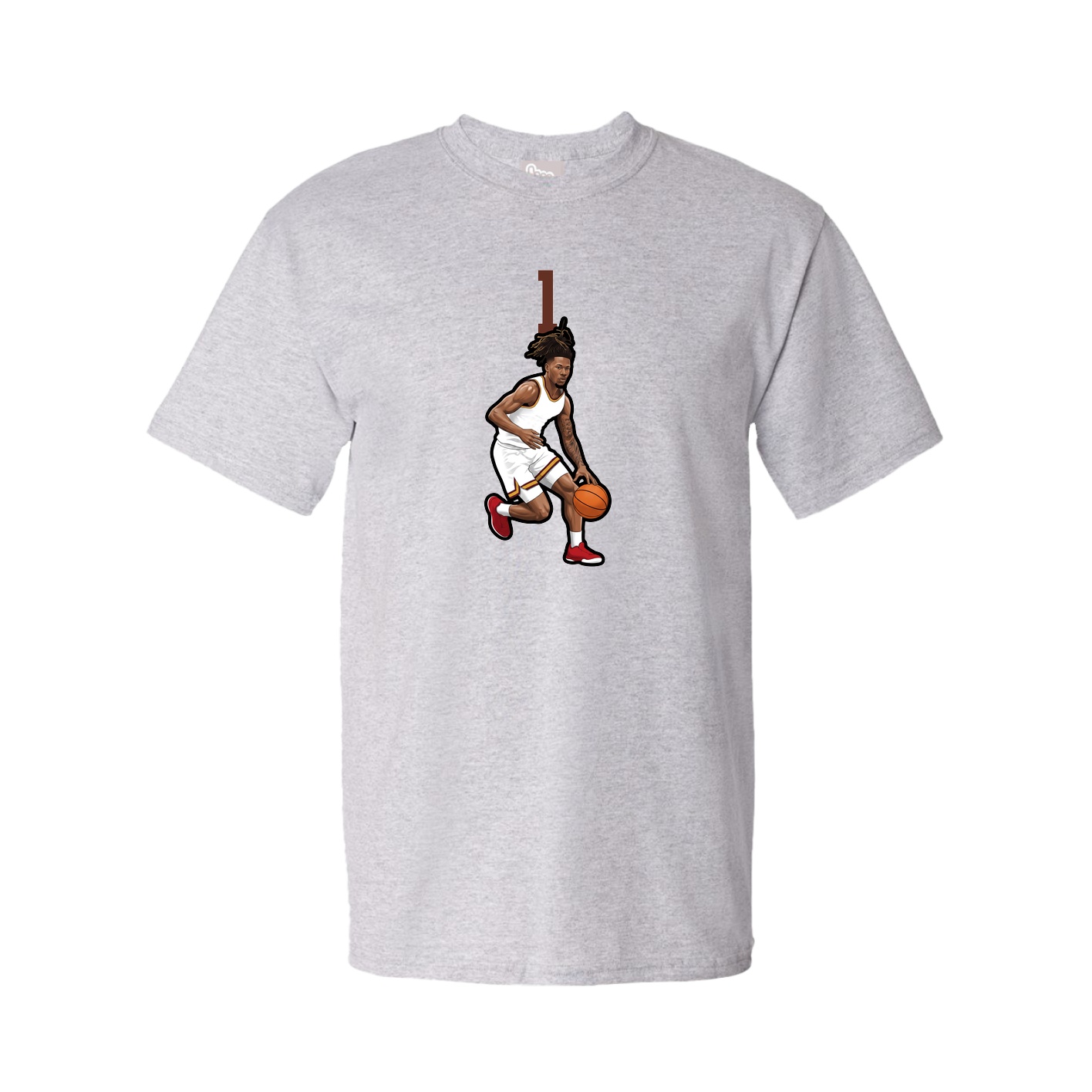 Youth Tee — Number Top in Grey