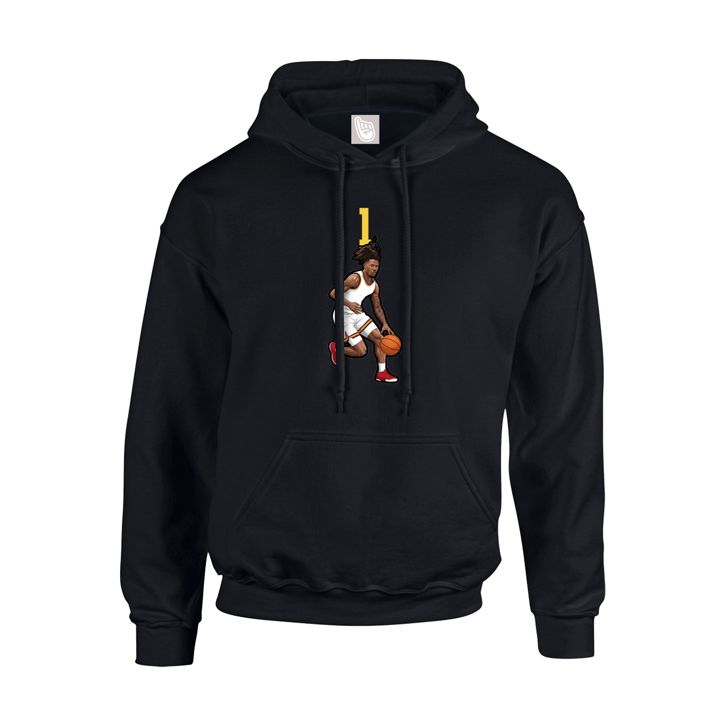 Hoodie — Number Top in Black