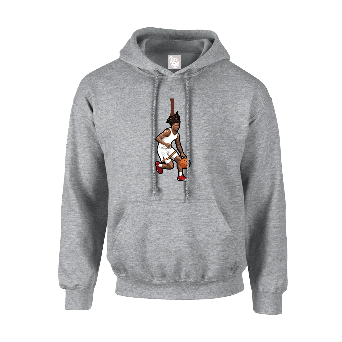 Hoodie — Number Top in Grey