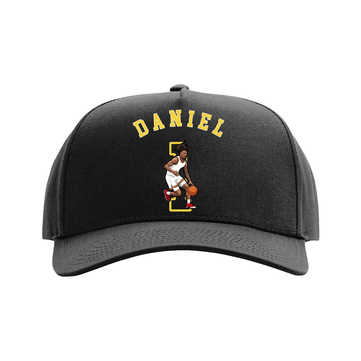 Full Fabric Five-Panel Champ Cap — Shirsey Arch in Black