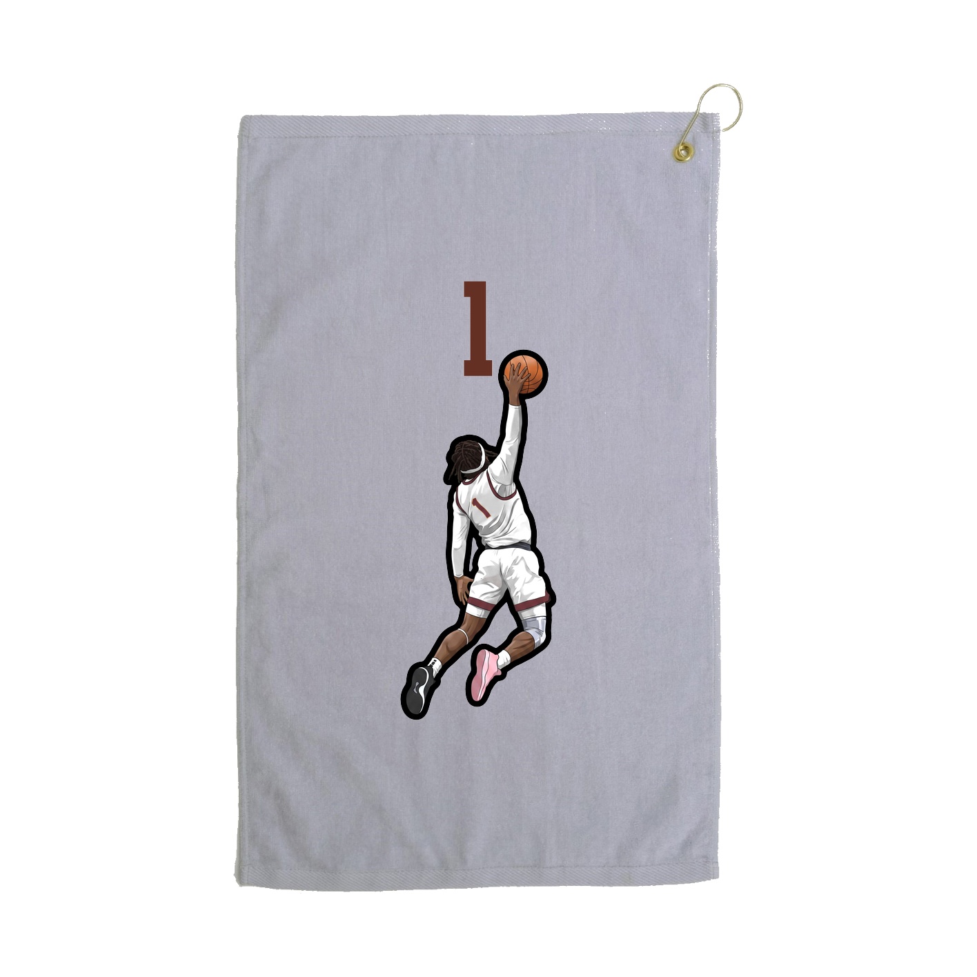 Golf Towel — Number Top in Grey
