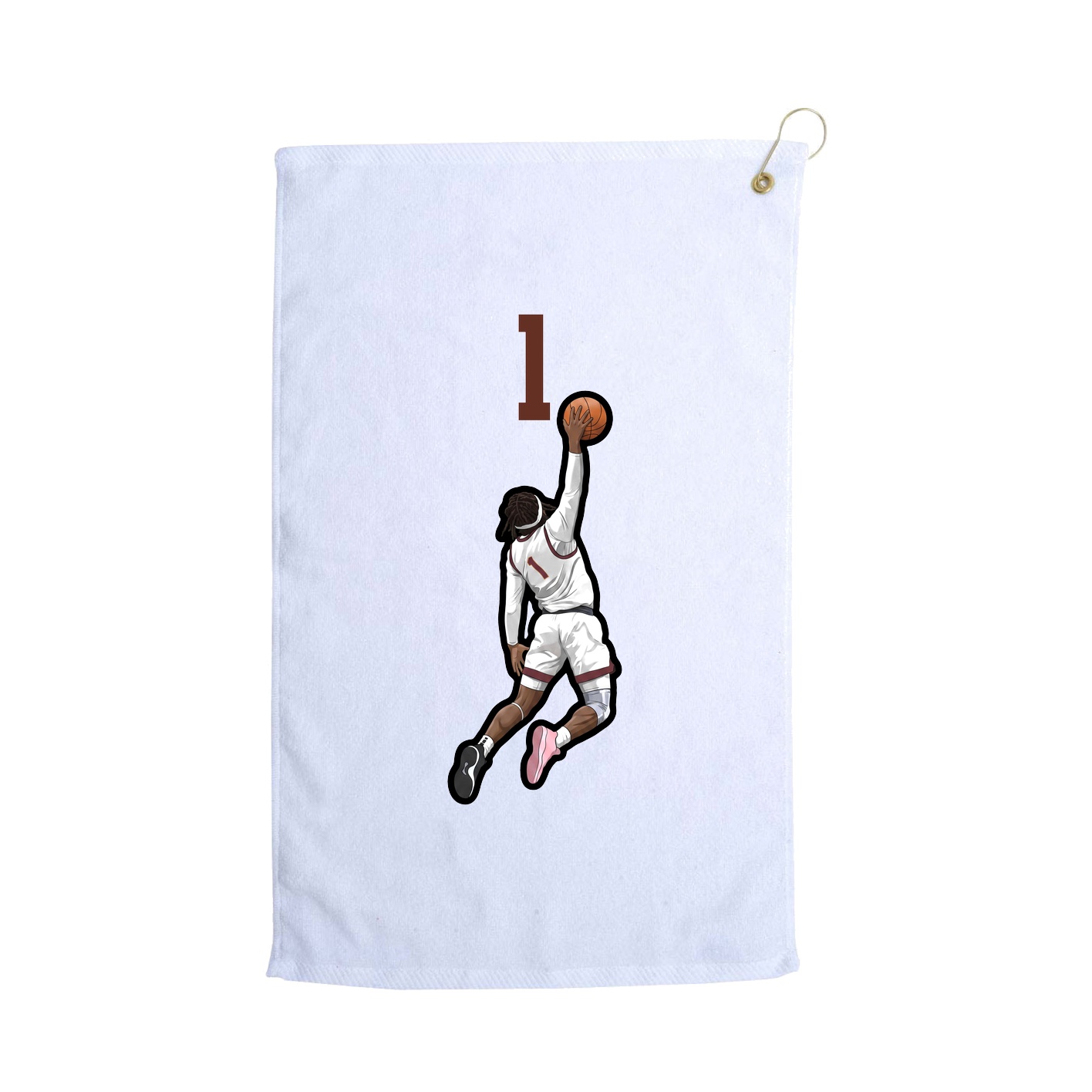 Golf Towel — Number Top in White