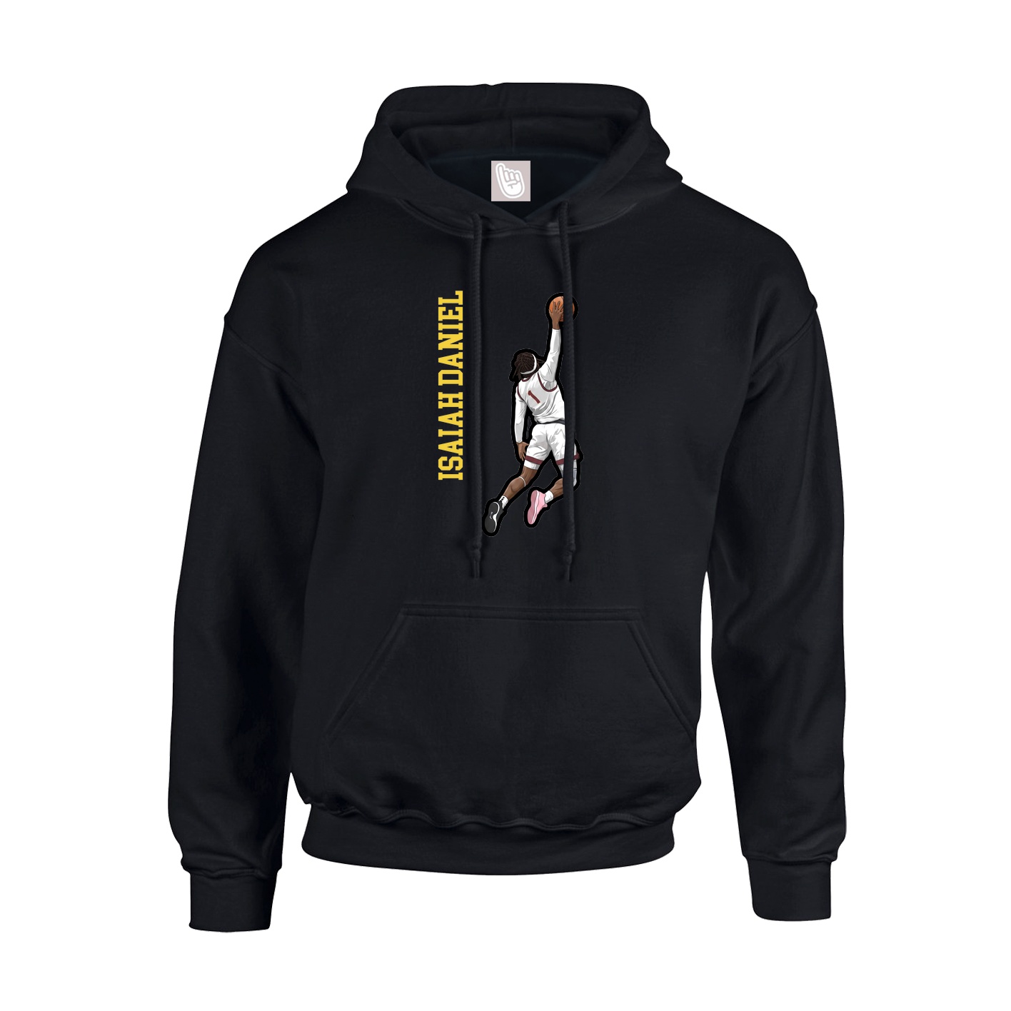 Hoodie — Name Vertical in Black