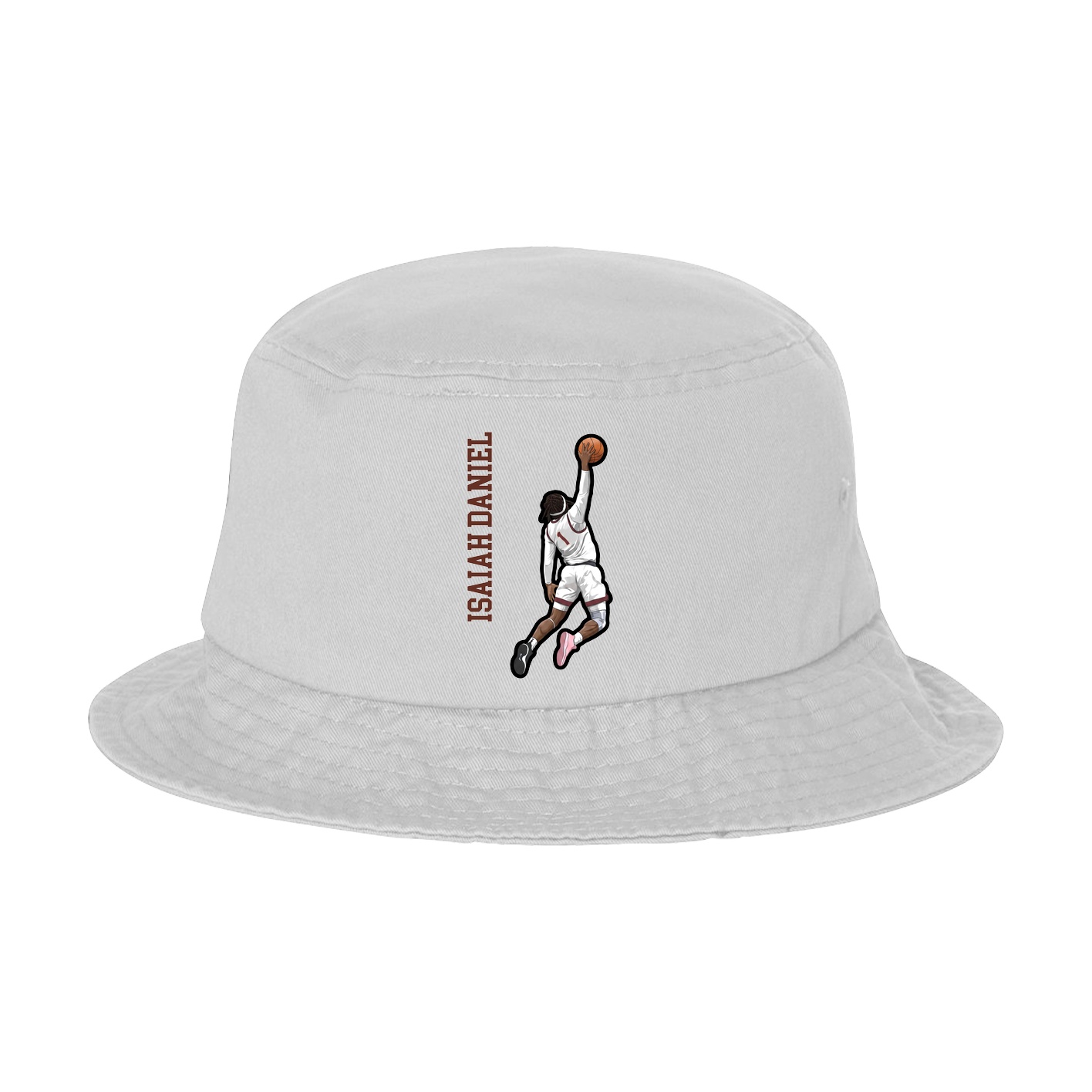 Bucket Cap — Name Vertical in White