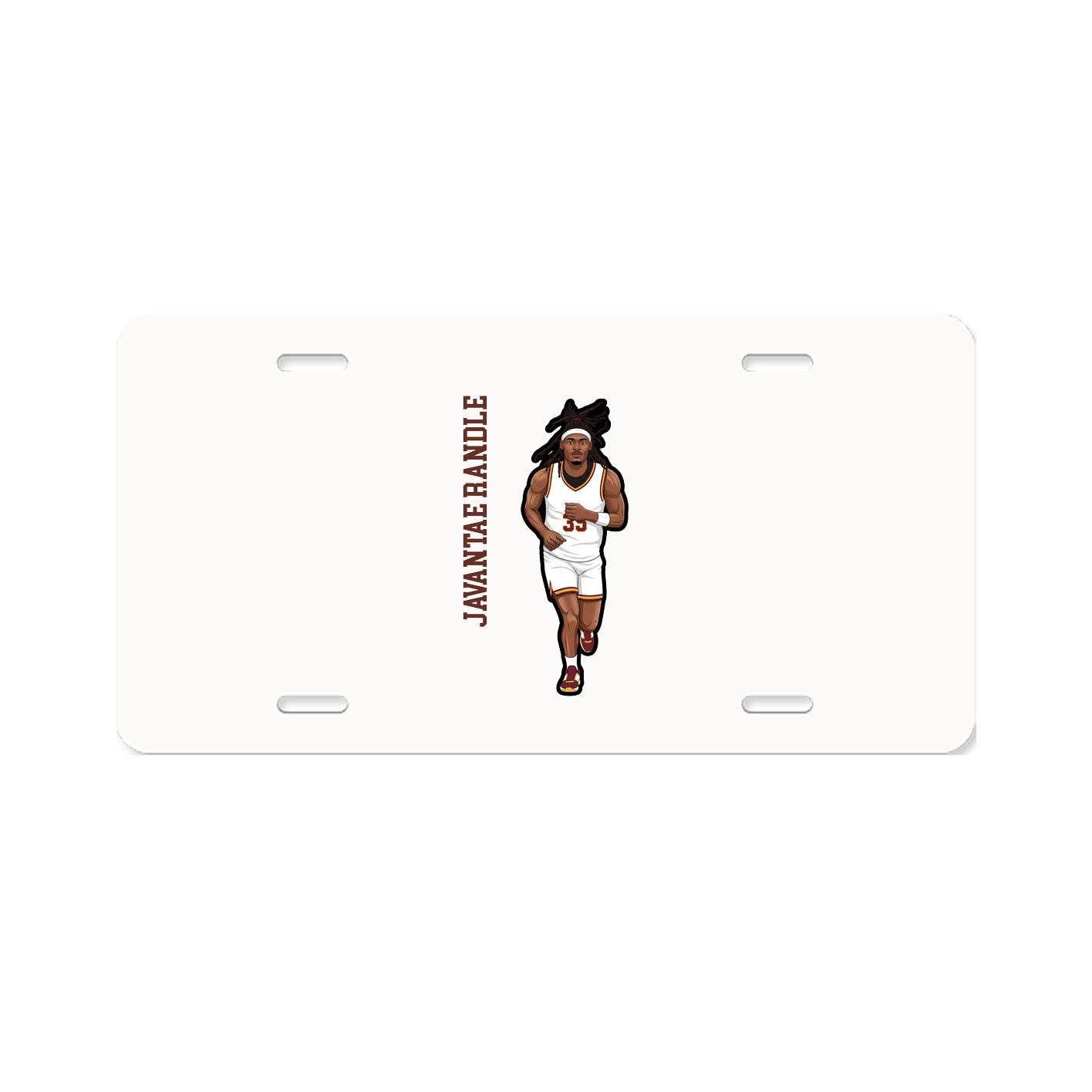 License Plate — Name Vertical in Classic