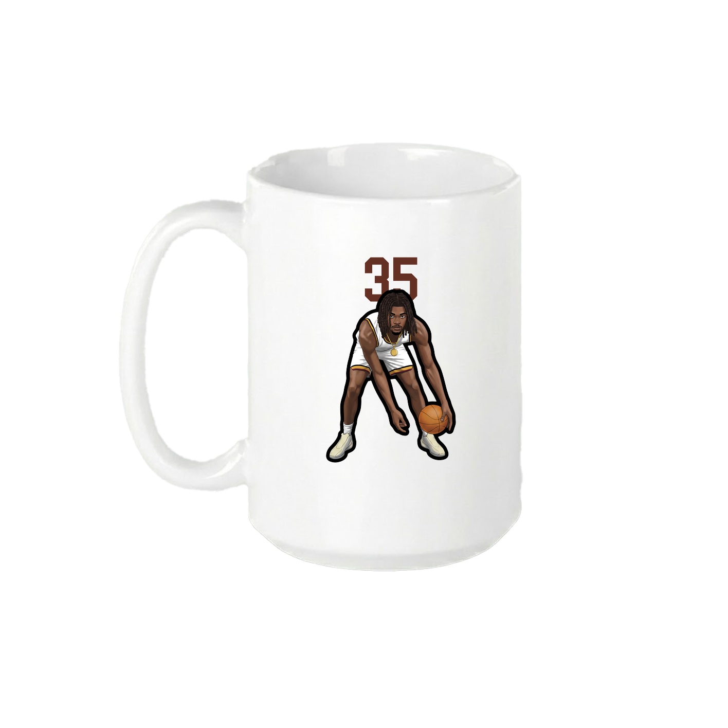 15oz Coffee Mug — Number Top in White