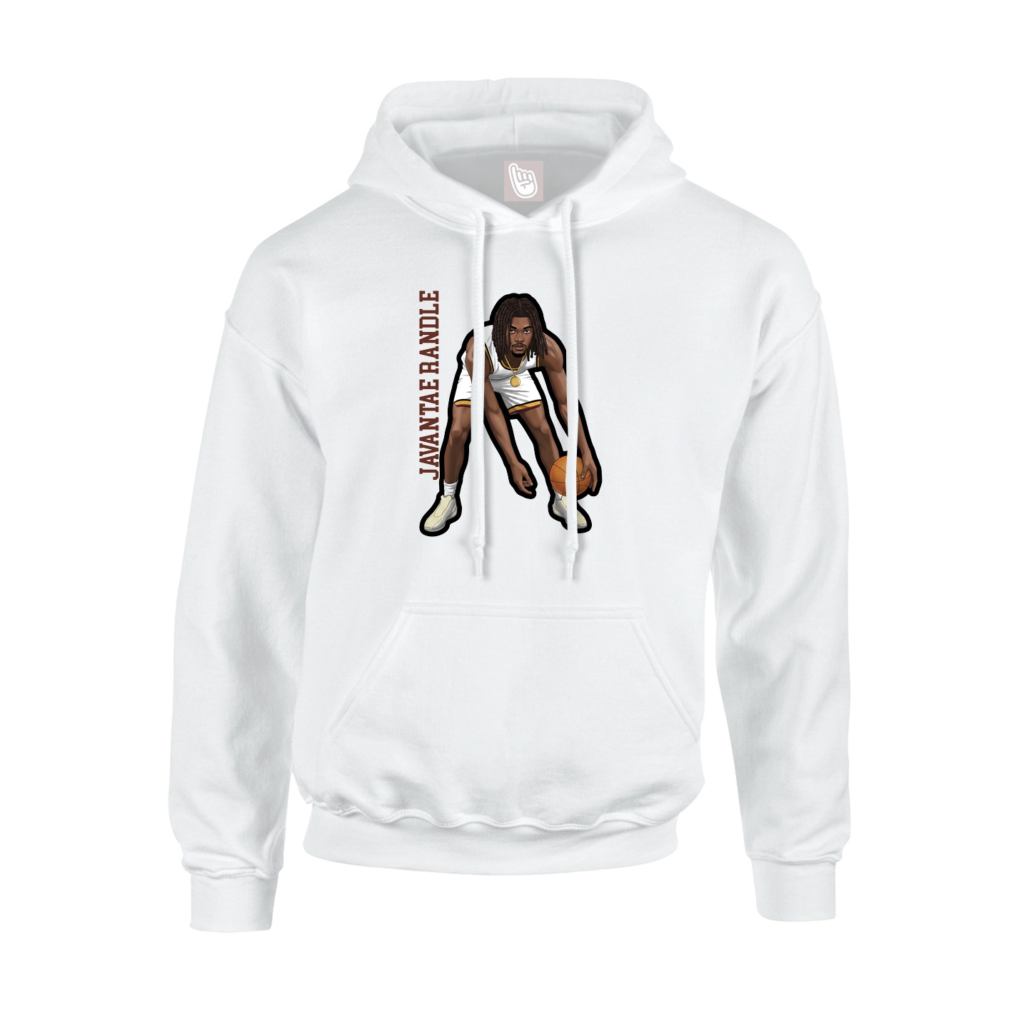 Youth Hoodie — Name Vertical in White