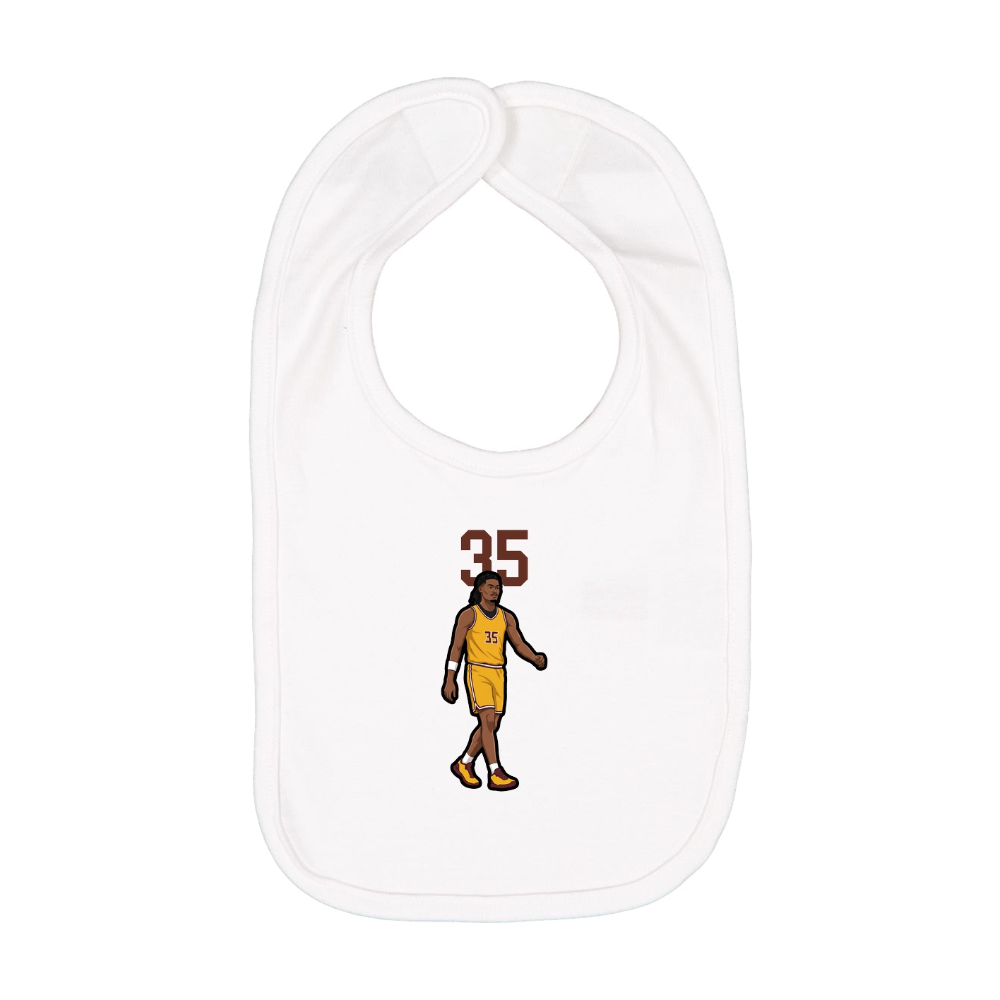 Infant Bib — Number Top in White