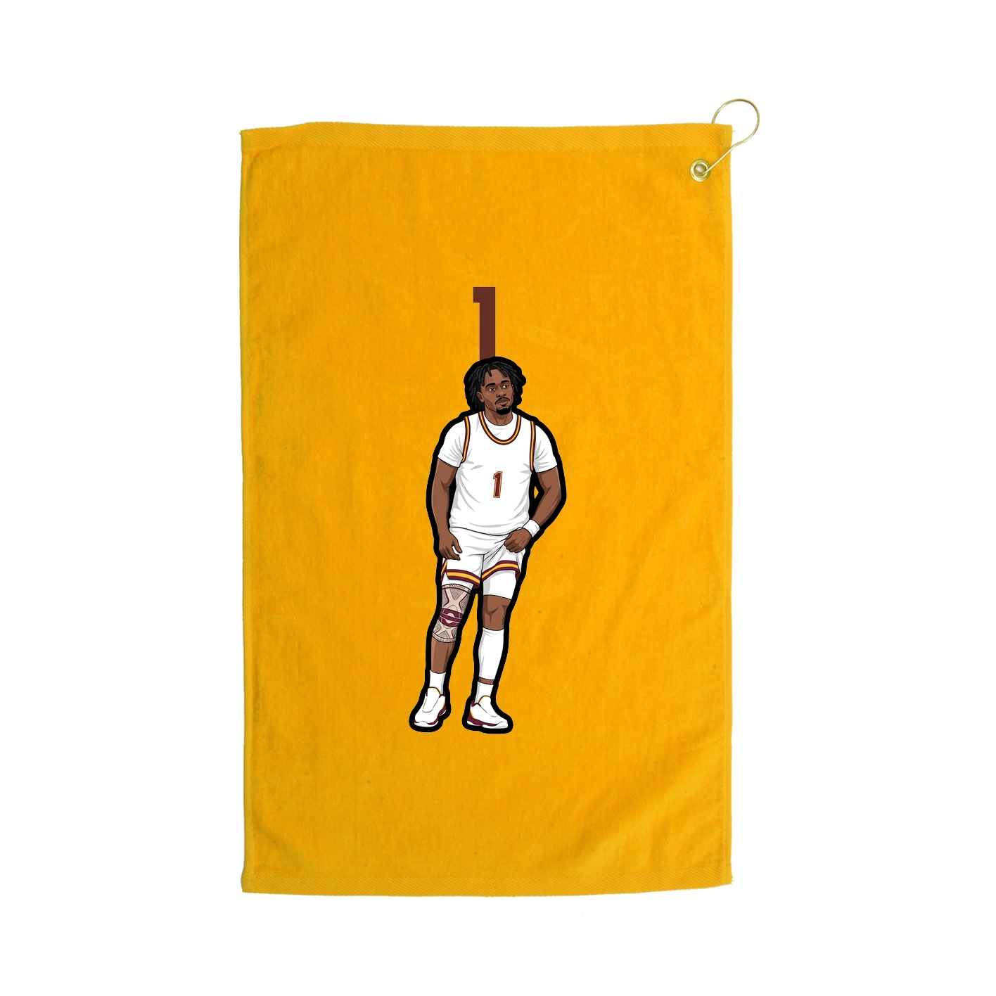 Golf Towel — Number Top in Gold