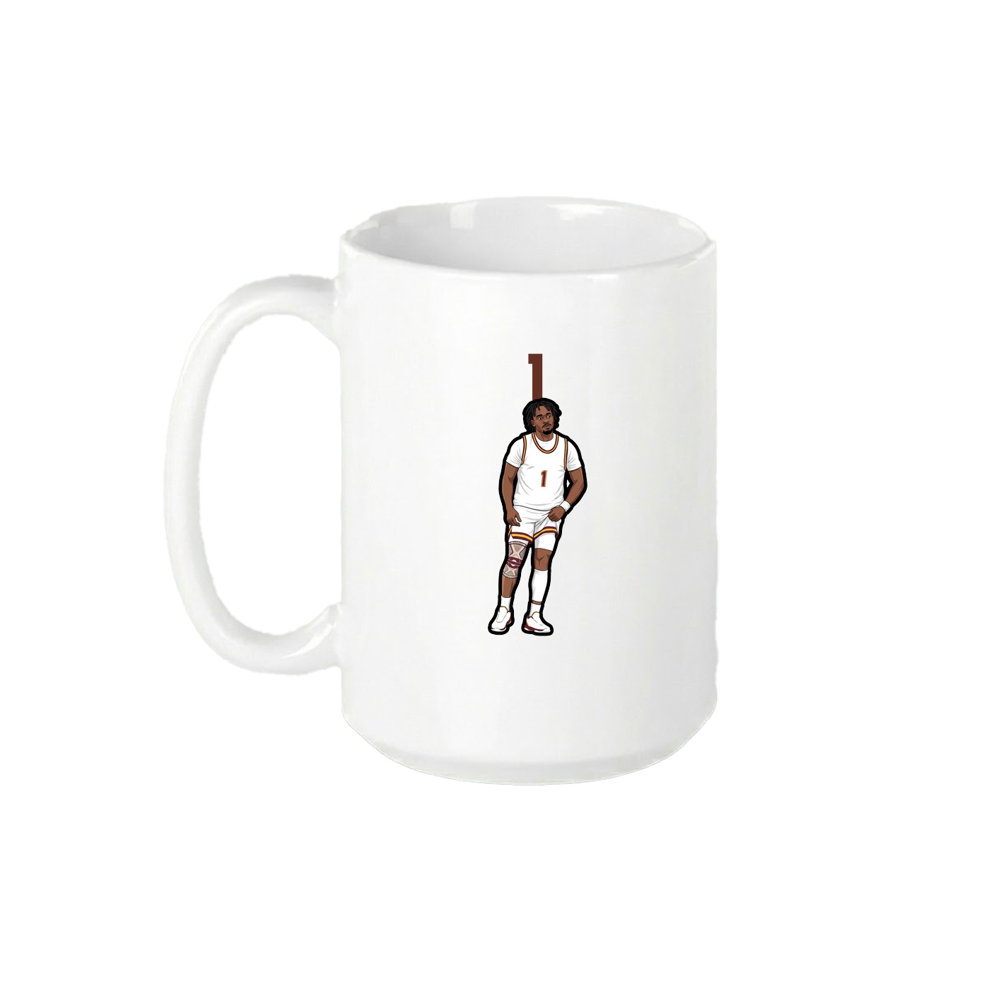 15oz Coffee Mug — Number Top in White