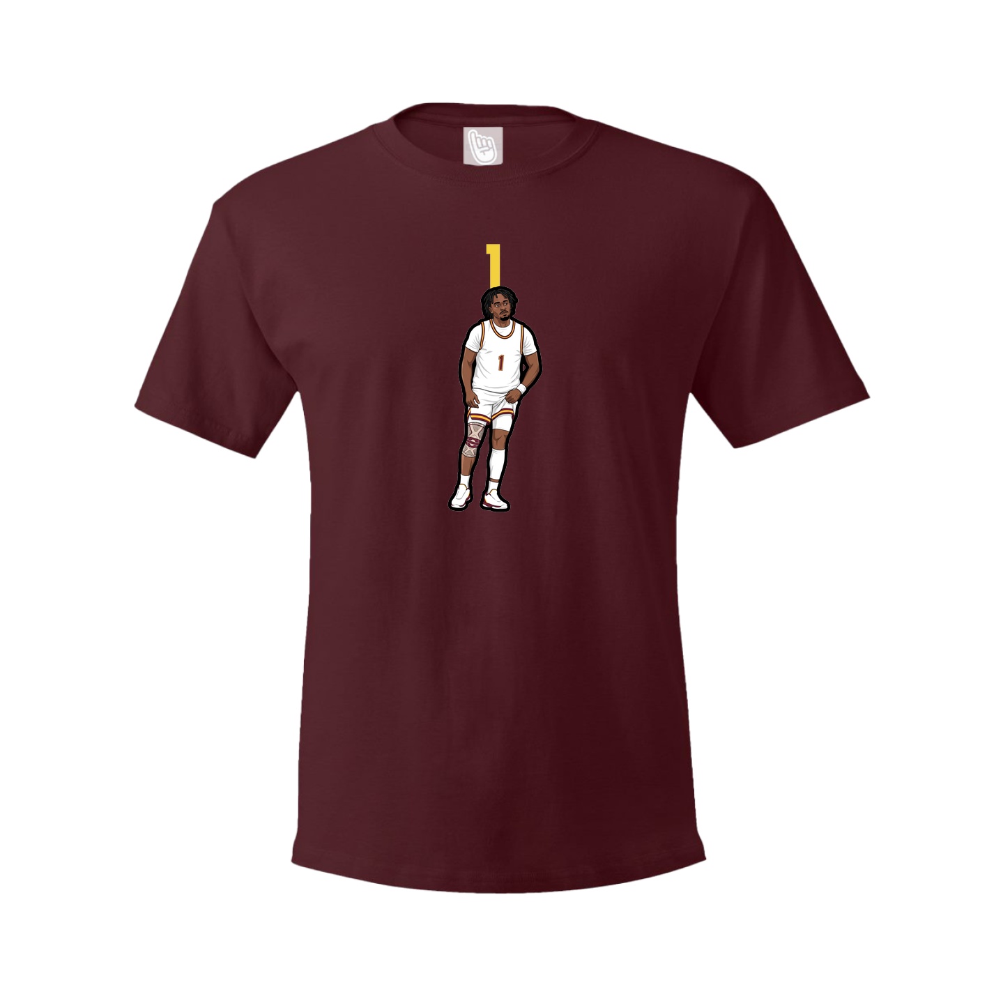 Tee — Number Top in Maroon