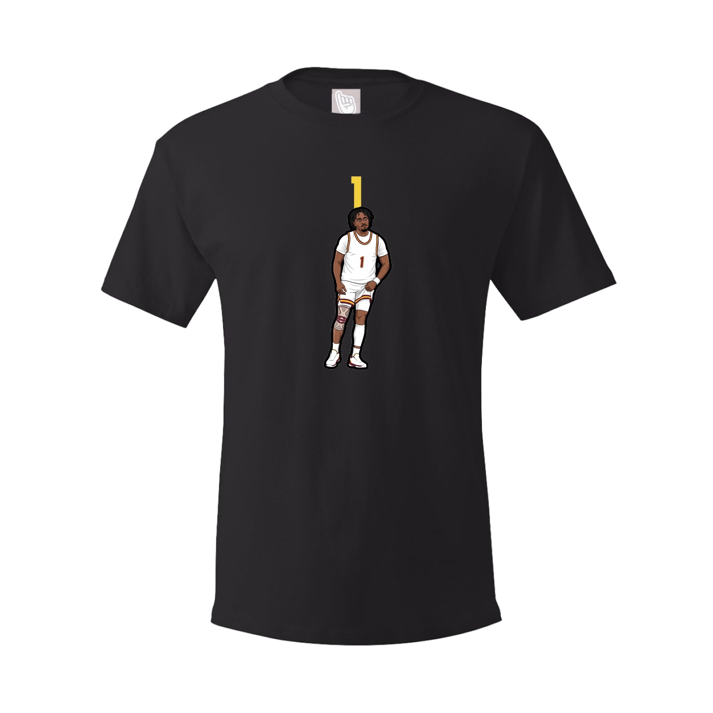 Youth Tee — Number Top in Black