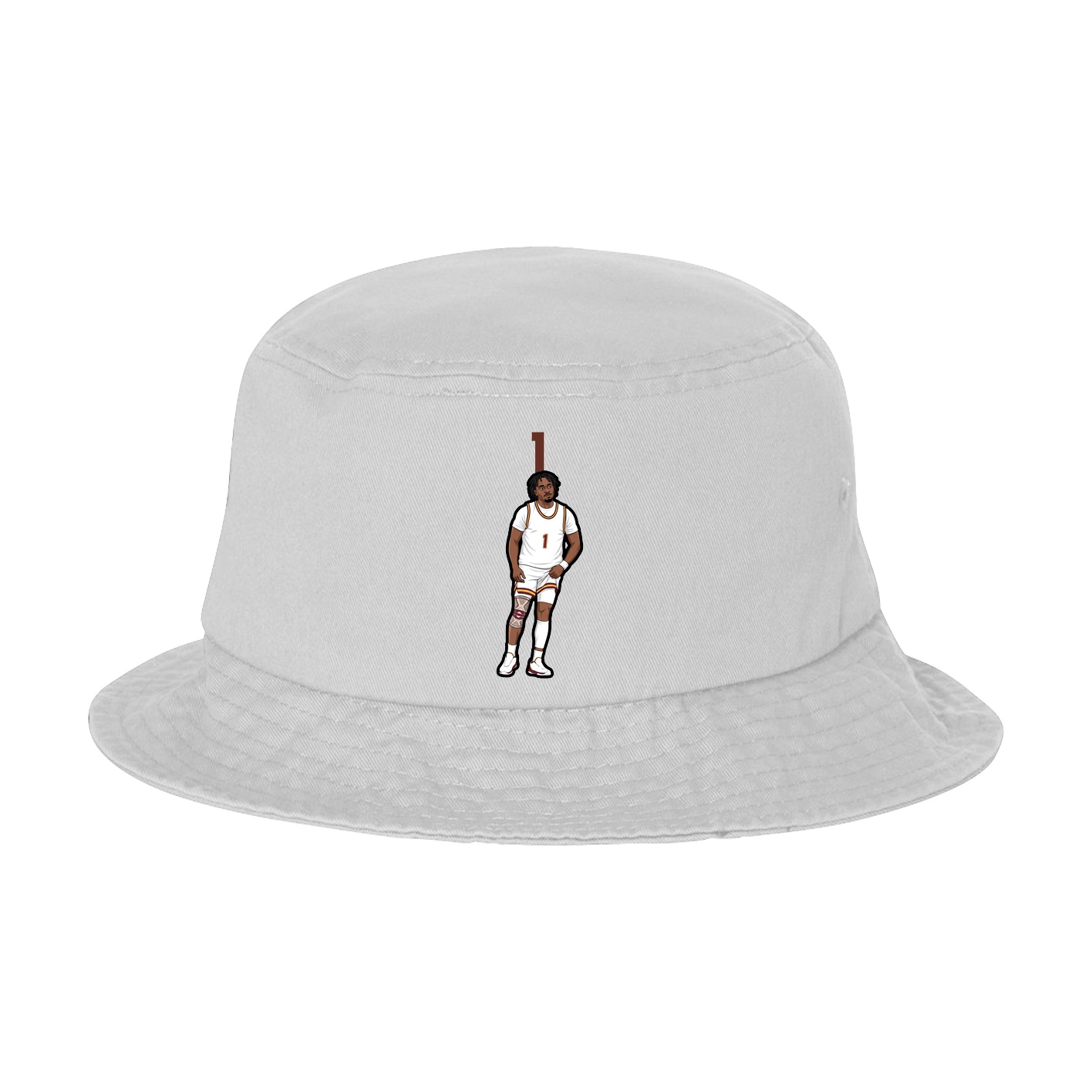 Bucket Cap — Number Top in White