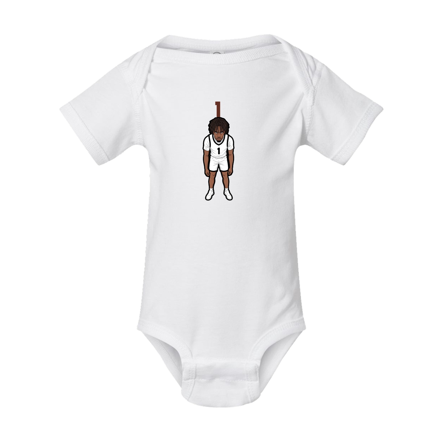 Baby Onesie — Number Top in White