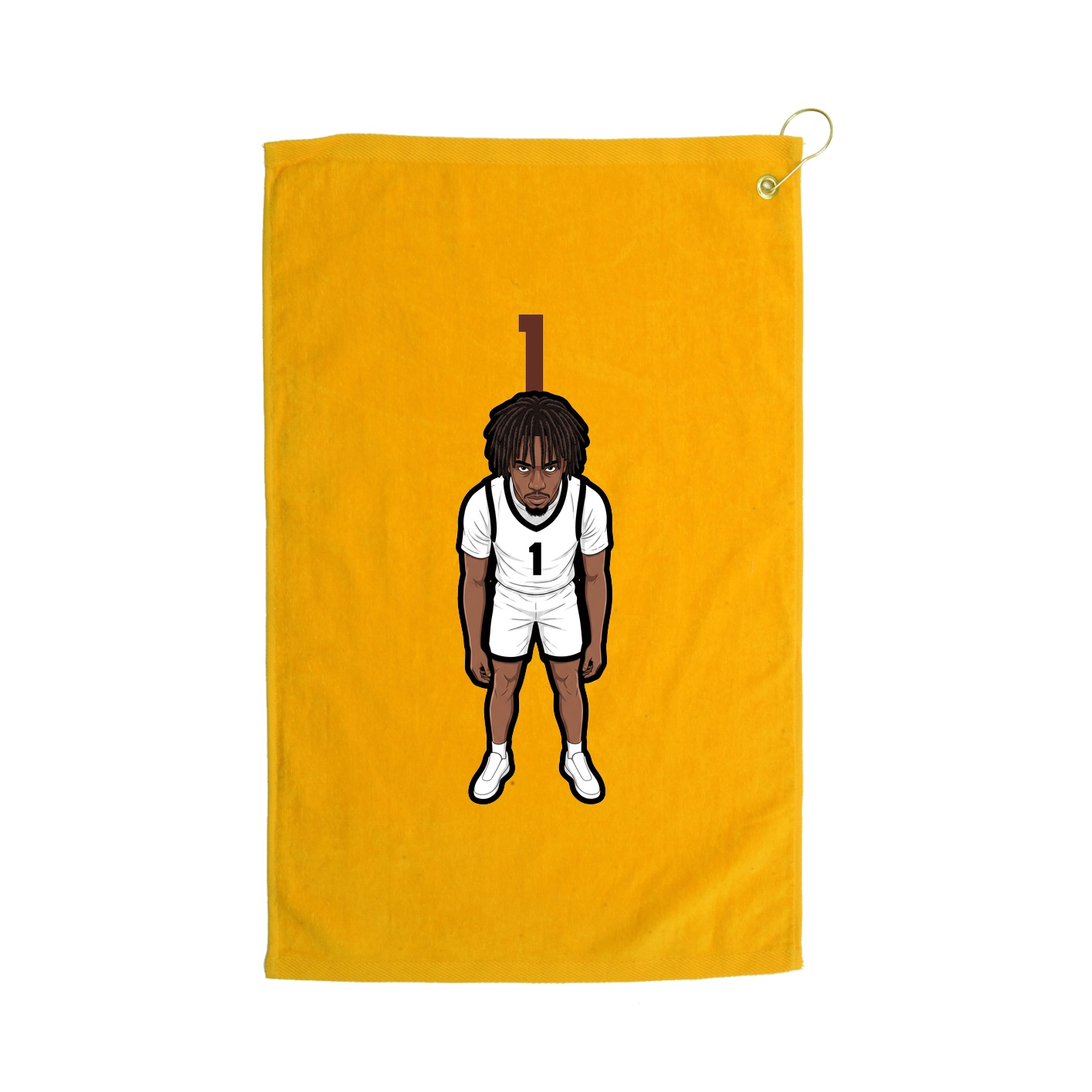 Golf Towel — Number Top in Gold