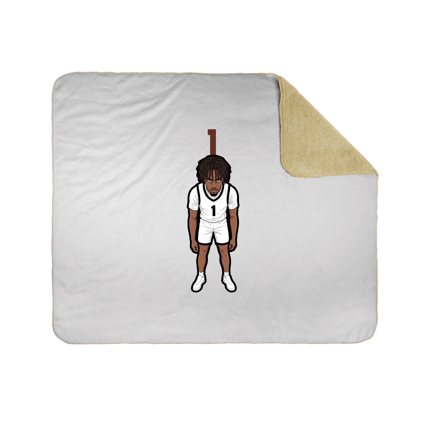 Throw Blanket — Number Top in White