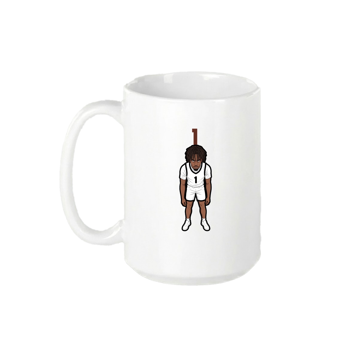 15oz Coffee Mug — Number Top in White