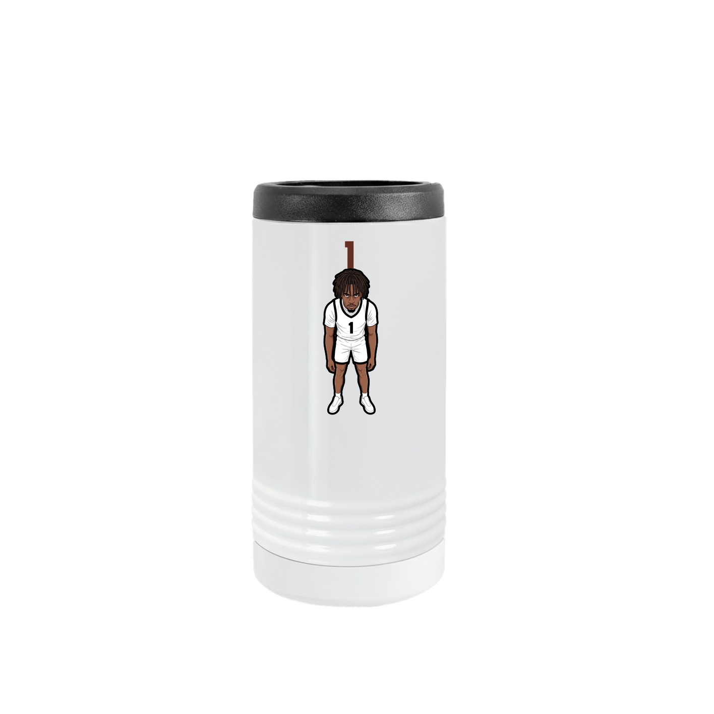 Slim Beverage Holder — Number Top in White