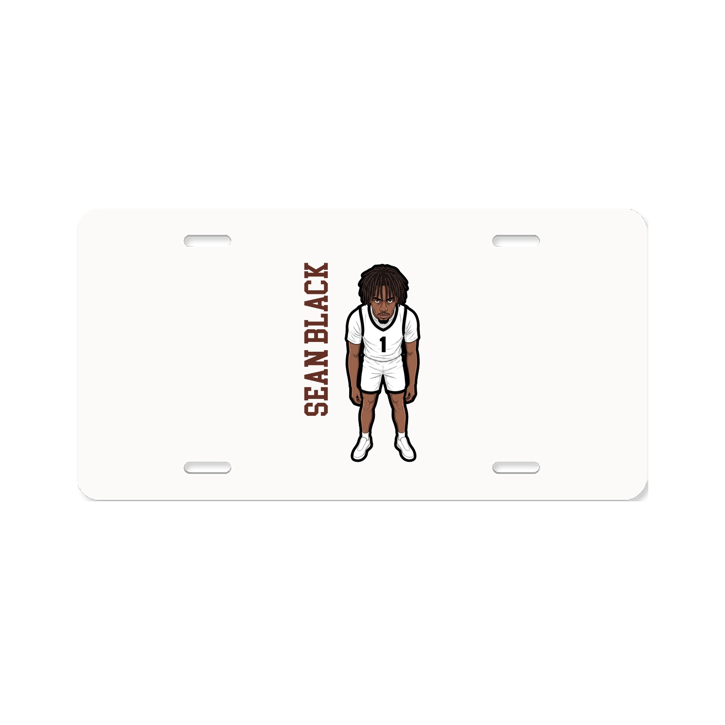 License Plate — Name Vertical in Classic