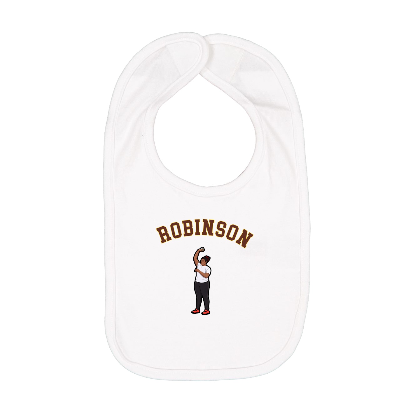Infant Bib — Shirsey Arch in White