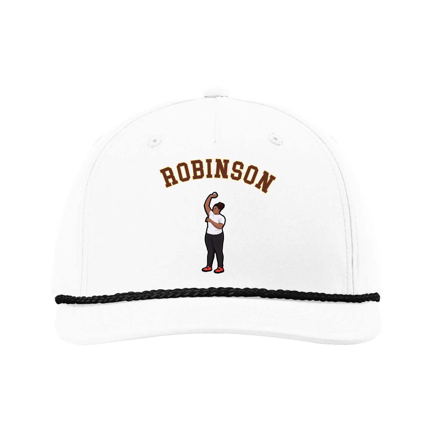 Five-Panel Classic Rope Cap — Shirsey Arch in White