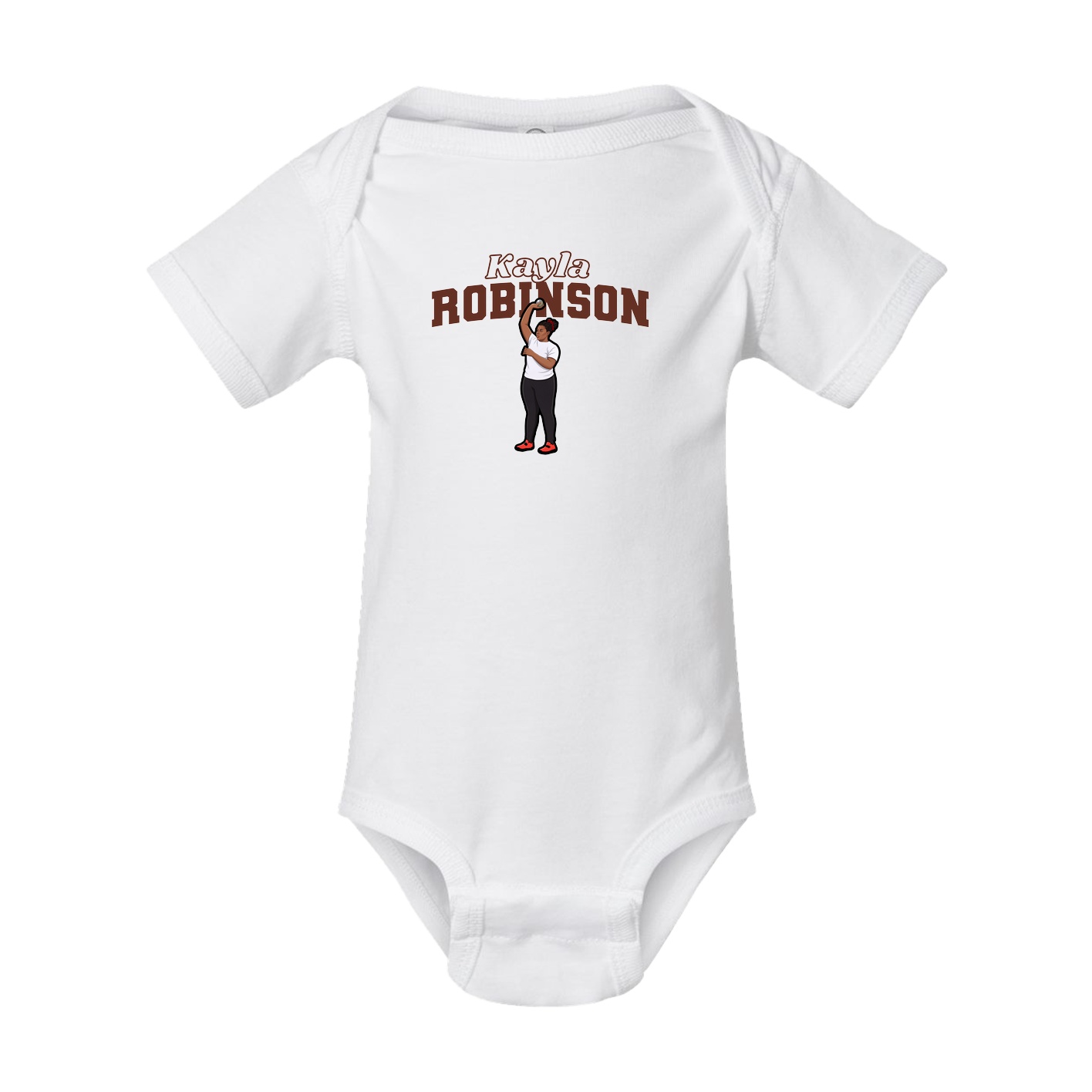 Baby Onesie — Name Arch in White