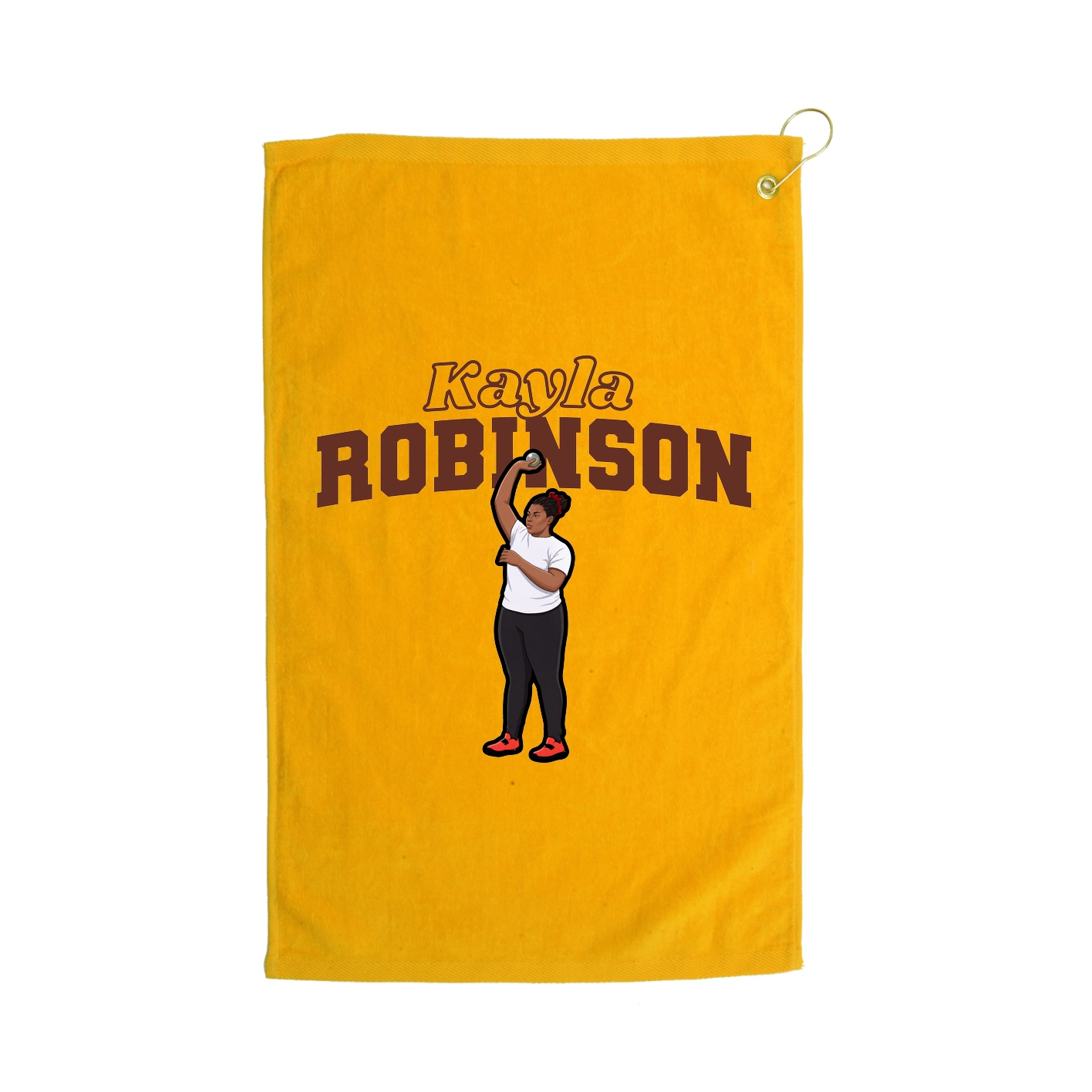 Golf Towel — Name Arch in Gold
