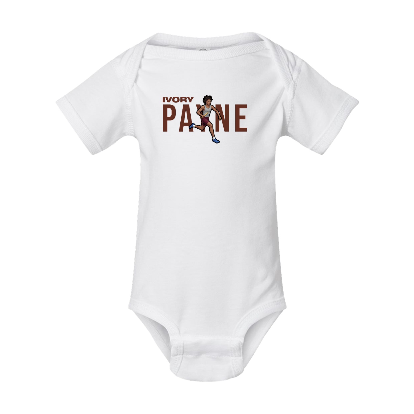 Baby Onesie — Player Name in White